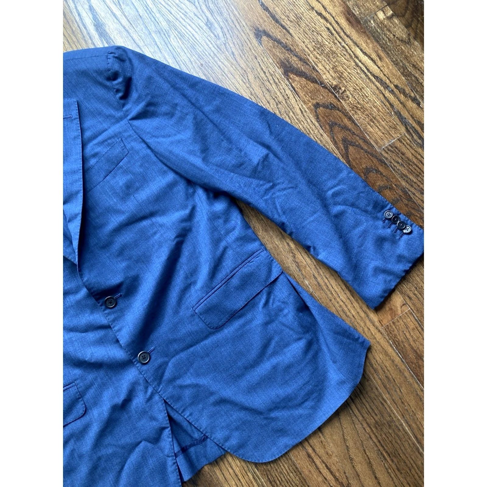Sid Mashburn Sid Mashburn Blazer Mens 42 Wool Blue Unstructured Sports Coat 100% Wool Read 40R Made In Italy Size 42R - 3 Thumbnail
