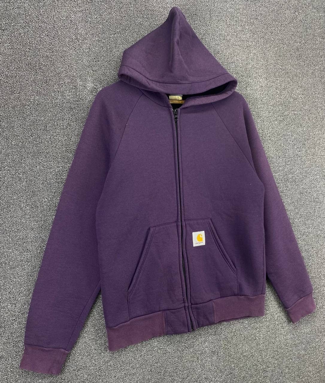 Carhartt Vintage Carhartt Purple Zip Up Hoodie Jacket Size L / US 10 / IT 46 - 2 Thumbnail