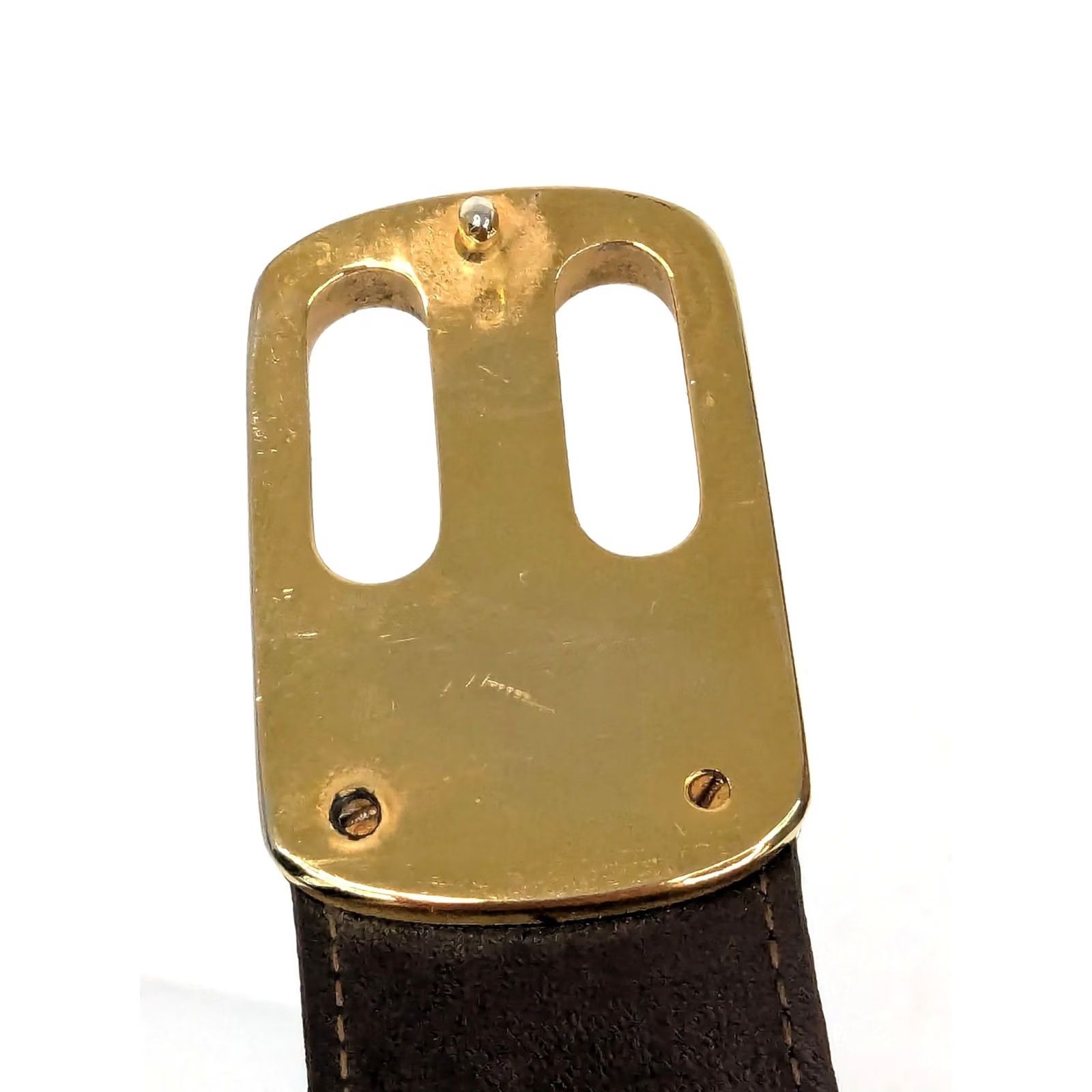 Vintage VINTAGE Miller Aniline Glove Leather Belt 36 Gold Hook Buckle Men Leather Brown US Size ONE SIZE - 3 Thumbnail