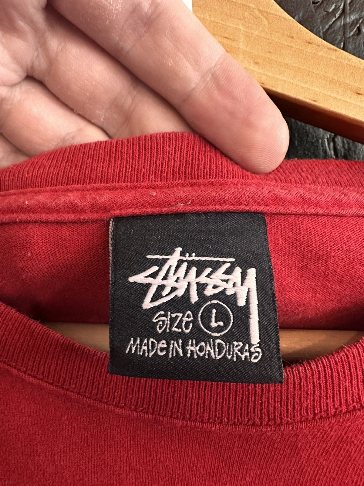 Stussy Stussy SS Link logo T red Size US L / EU 52-54 / 3 - 4 Thumbnail