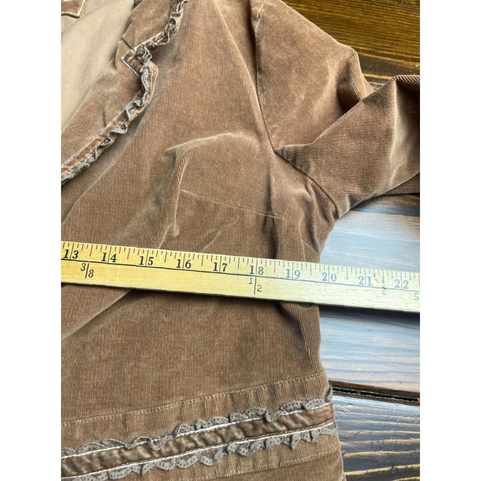 Vintage SEVERIA Jacket Womens Blazer, Corduroy, Brown, Open, 14/16, Mid-Length, Regular, Casual, Fall Winter Spring Summer, 14, N/A Size XL / US 12-14 / IT 48-50 - 5 Thumbnail