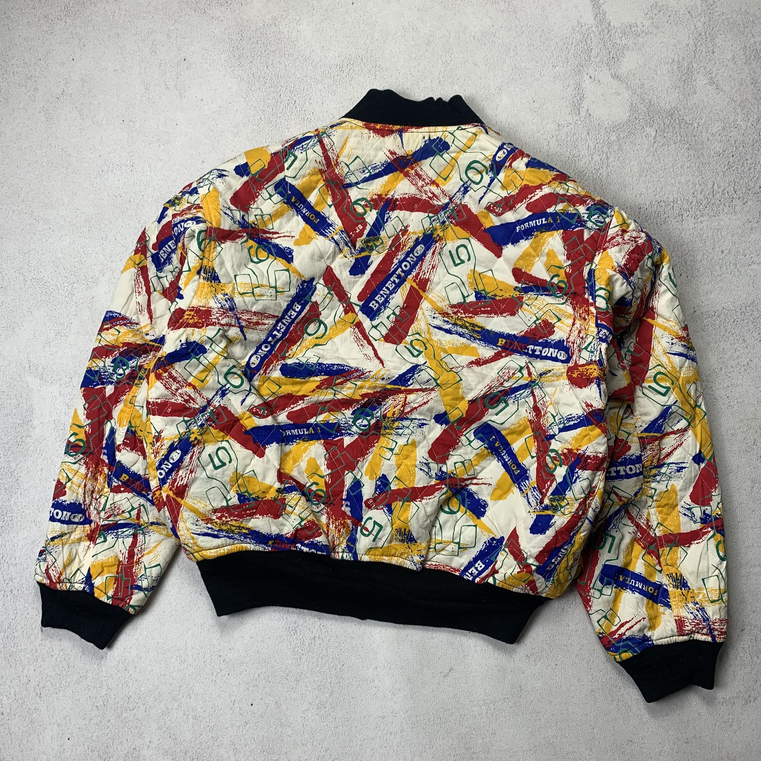 Benetton Reversible Vintage Benetton Formula 1 Racing Bomber Jacket Size US M / EU 48-50 / 2 - 6 Thumbnail