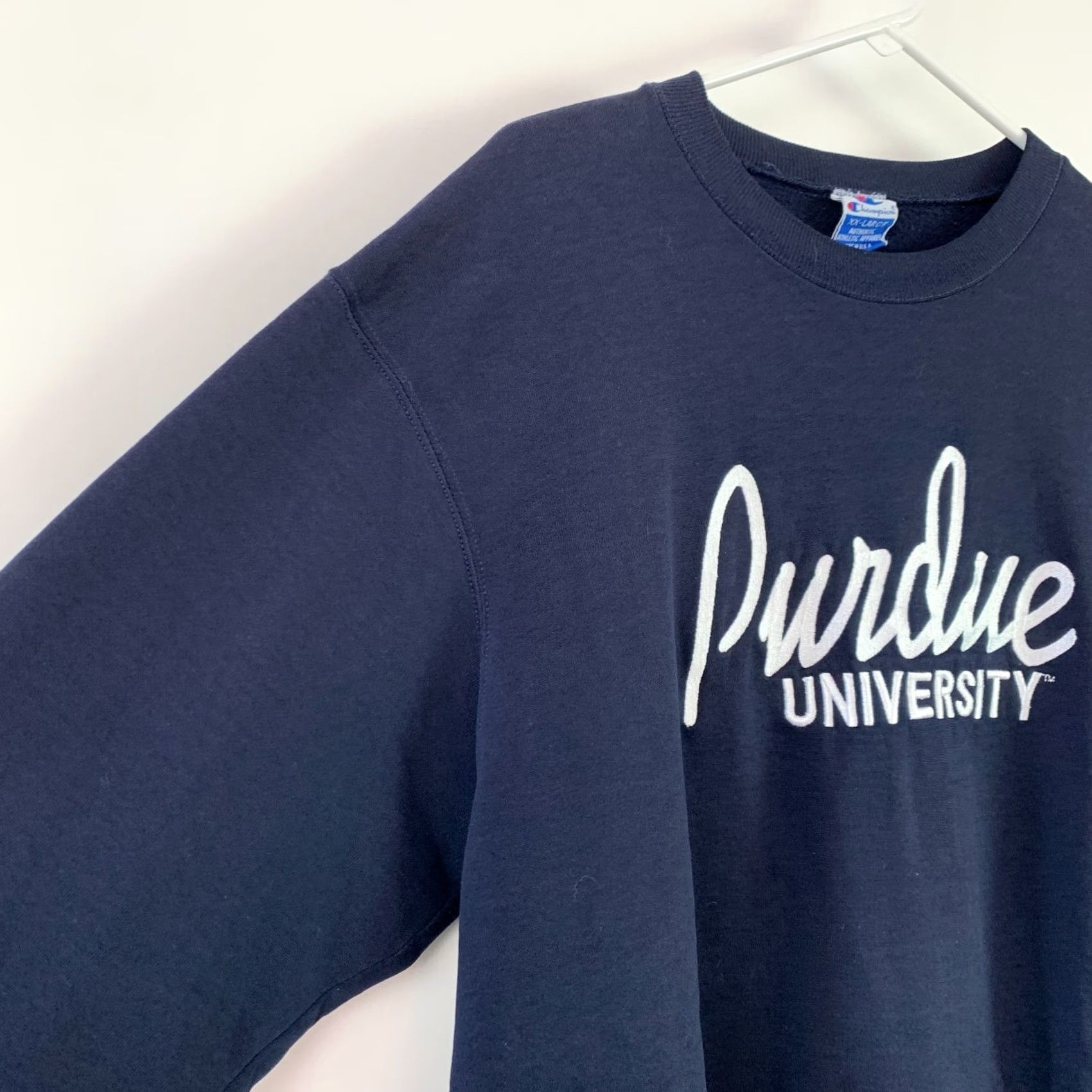 Champion VINTAGE Champion Purdue University Sweatshirt 2XL Men Blue White Crew Neck Logo Embroidered Nike? Size US XXL / EU 58 / 5 - 2 Thumbnail