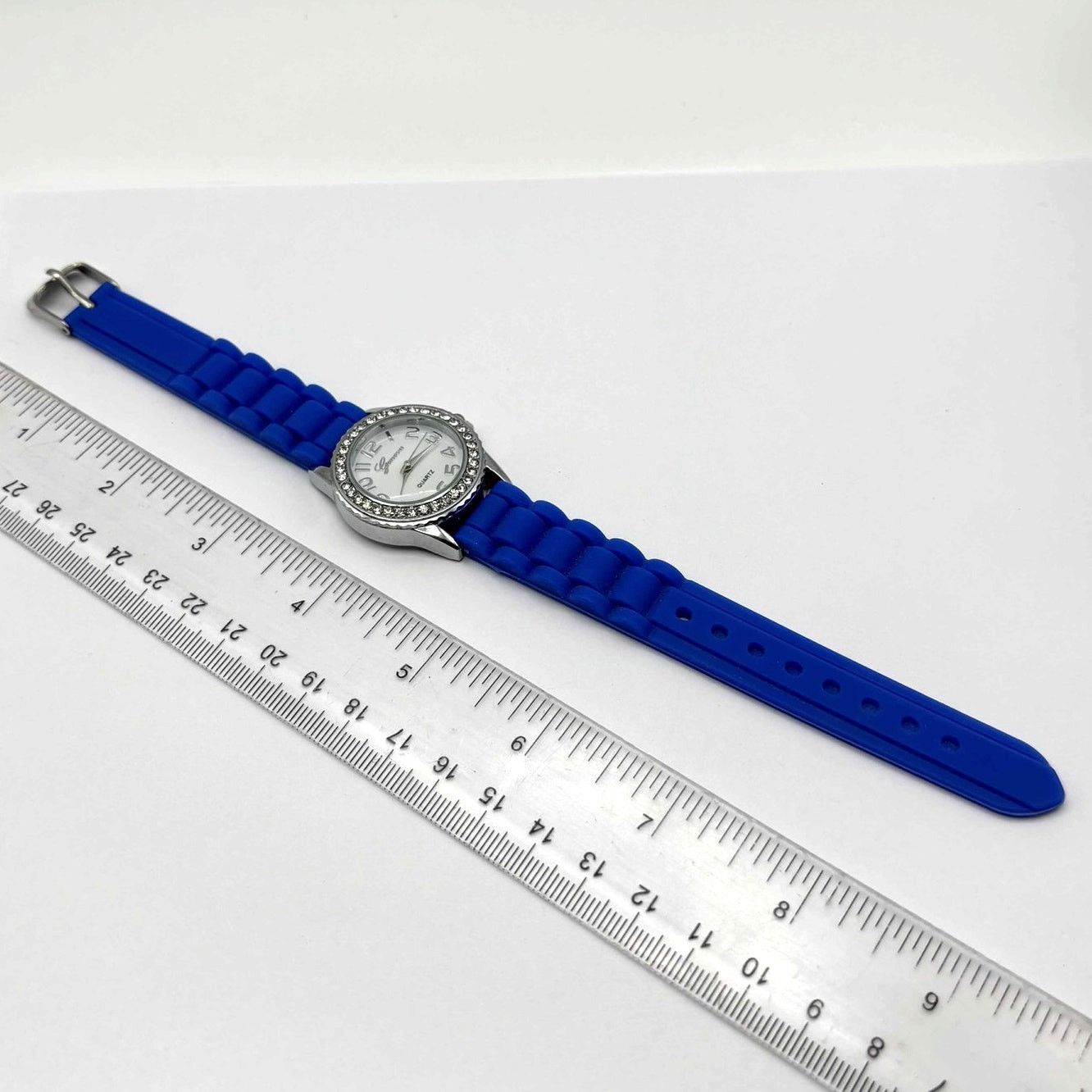 Geneva Blue Crystal Geneva Watch Size ONE SIZE - 3 Thumbnail