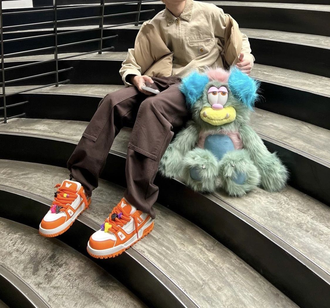 Louis Vuitton LV Trainer Maxi - Orange Size US 9.5 / EU 42-43 - 9 Thumbnail