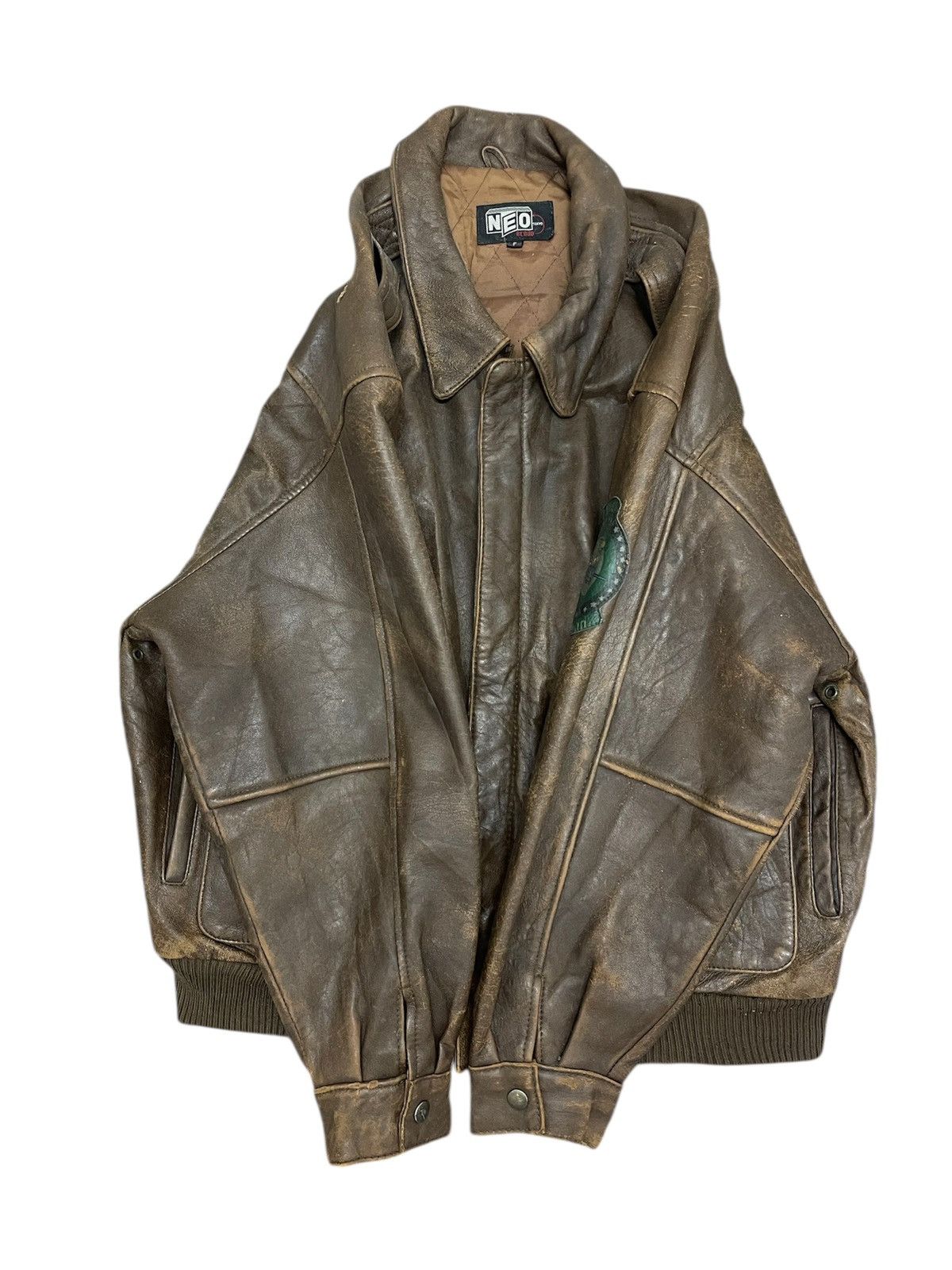 Leather Vintage Neo Blood Patches Leather Flight Jacket Size US M / EU 48-50 / 2 - 11 Thumbnail