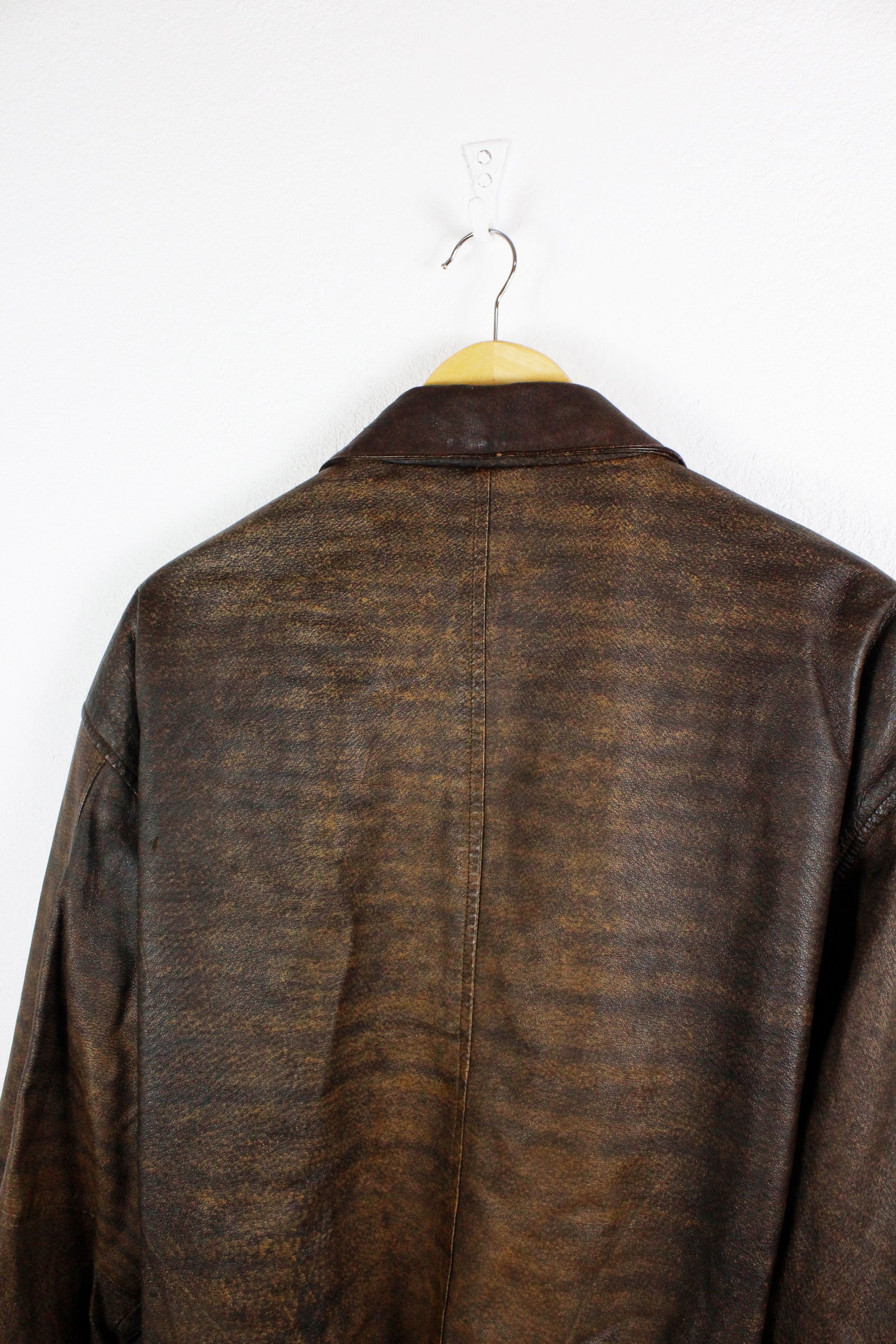 Vintage Vintage Sharper Image USA Enterprise Flight Leather Jacket Size US XL / EU 56 / 4 - 8 Thumbnail