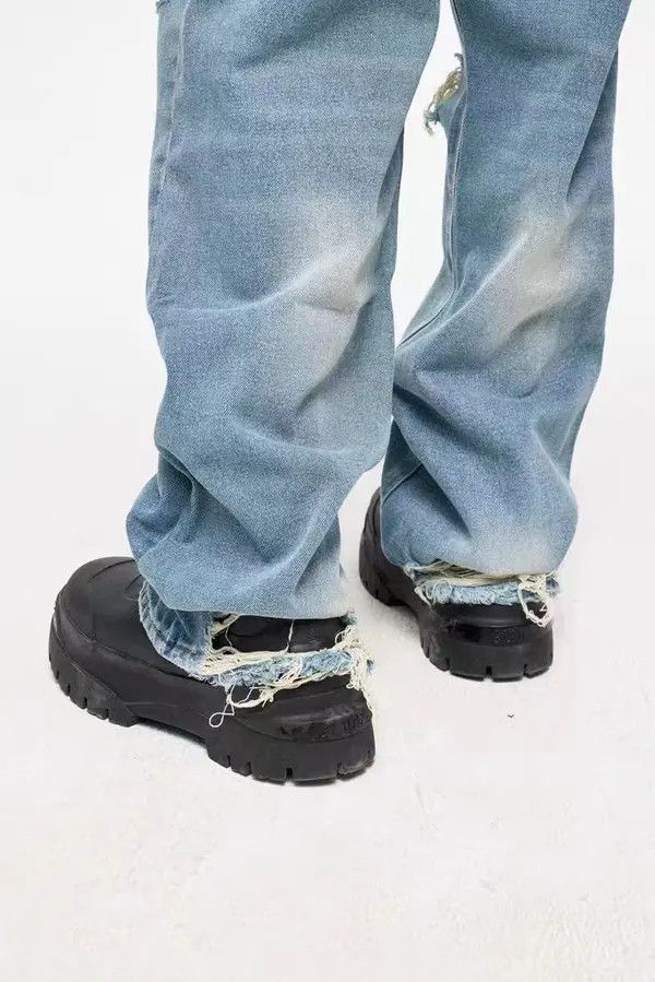 VIBE Vintage street hip-hop washed and aged ripped design jeans Size US 34 / EU 50 - 7 Thumbnail