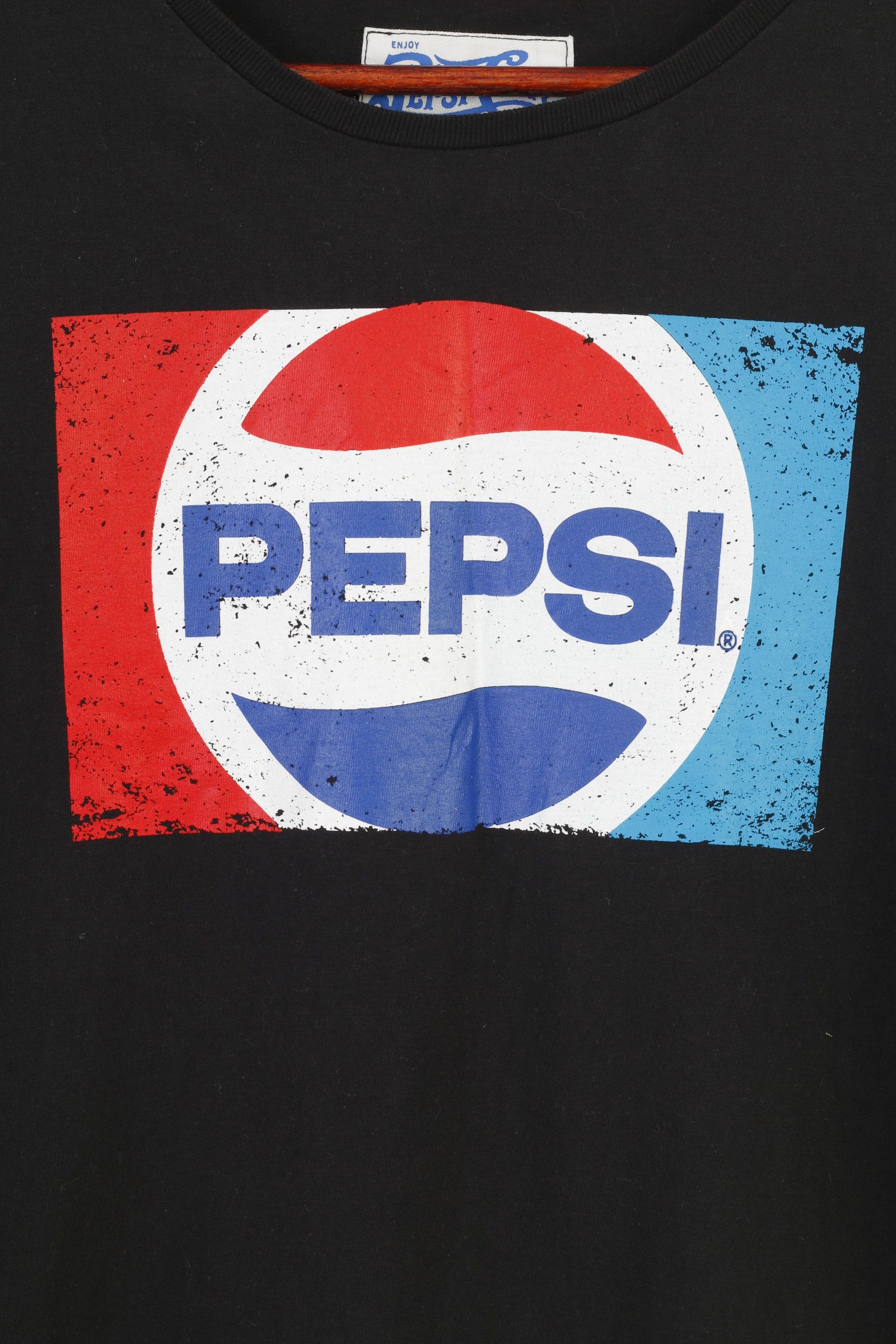 Pepsi Pepsi Cola Men L T- Shirt Black Graphic Cotton 9993 Size US L / EU 52-54 / 3 - 4 Thumbnail