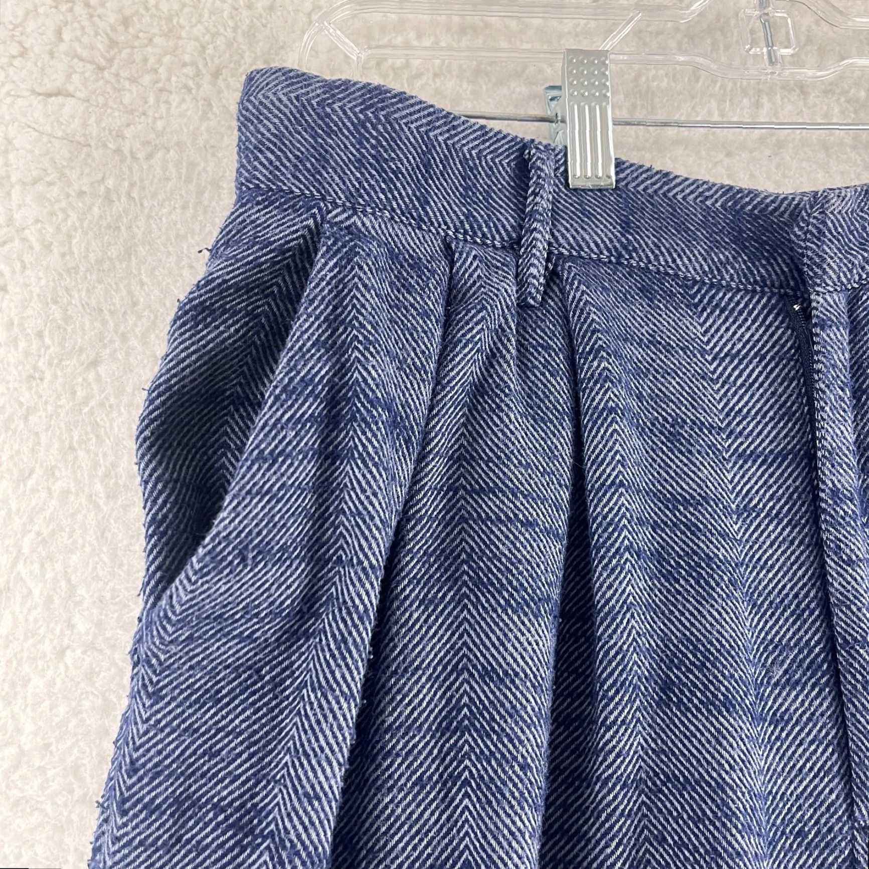Urban Outfitters Urban Outfitters Elliot Low Slung Wide Leg Trouser Pants Womens Medium Blue Knit Size 32" / US 10 / IT 46 - 4 Thumbnail