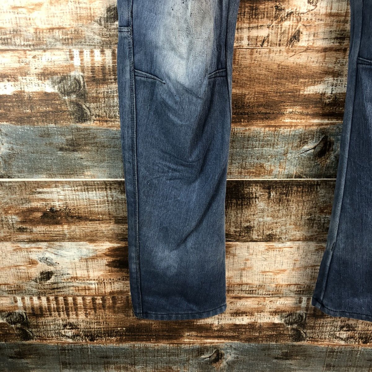 Japanese Brand Field Core Blue ripped Distressed Denim cargo Pants #A2126 Size US 29 - 11 Thumbnail