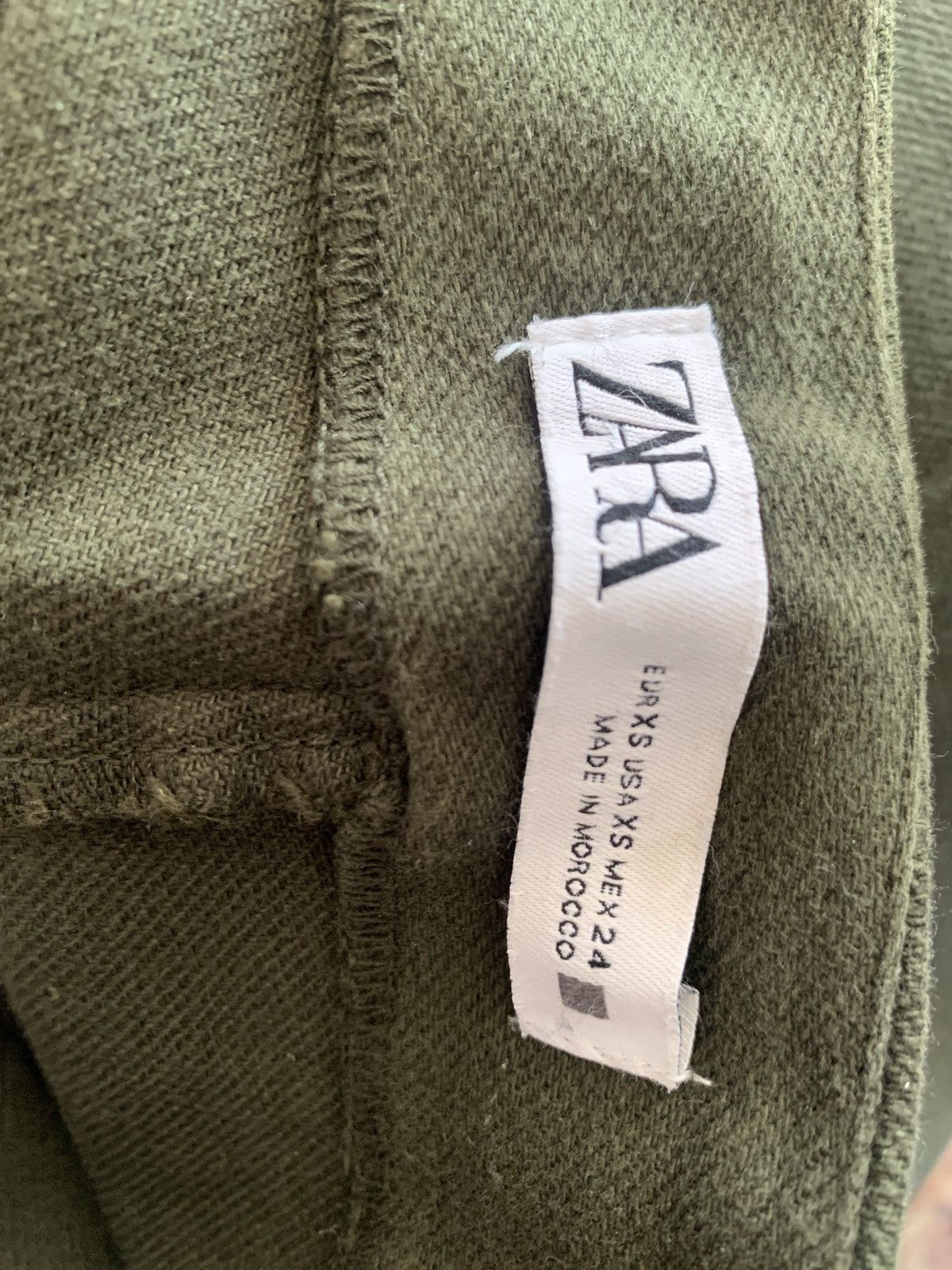 Zara NEW Zara Dark Green Denim Mini ‘Skort’ Y2K Style Size 27" / US 4 / IT 40 - 13 Thumbnail
