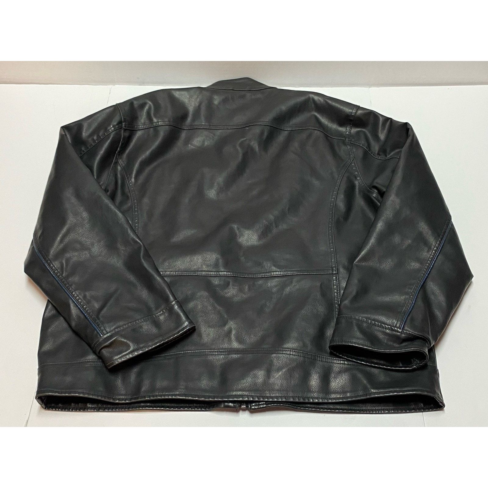 Arizona Jean Co. Vtg Arizona Faux Leather Men's Full Zip Jacket 2XL Black 90s Size US XXL / EU 58 / 5 - 8 Thumbnail
