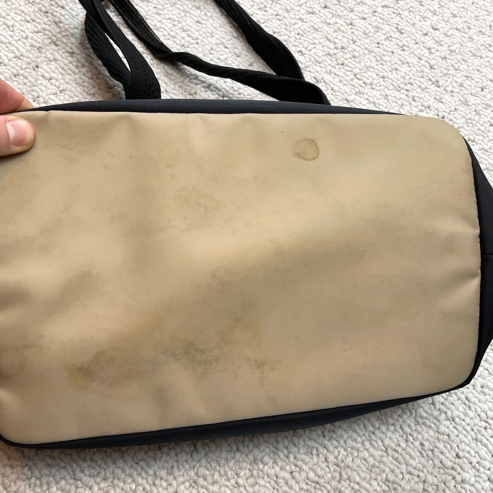 Vintage Frankie & Johnnie Hand Bag Top Handle Purse Black Nylon Lining Zip Pocket 12x17 Women Medium City Womens Size M / US 6-8 / IT 42-44 - 4 Thumbnail