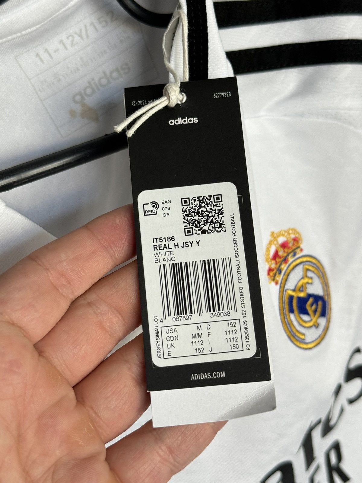 Adidas KIDS Real Madrid 24/25 Home Football Jersey T-Shirt Size US XS / EU 42 / 0 - 13 Thumbnail