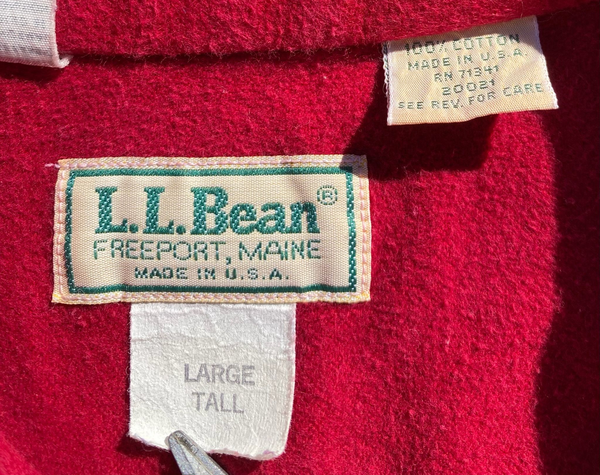 L.L. Bean 80s LL Bean Metal Snap Distressed Flannel Shirt XL Tall Size US XL / EU 56 / 4 - 6 Thumbnail