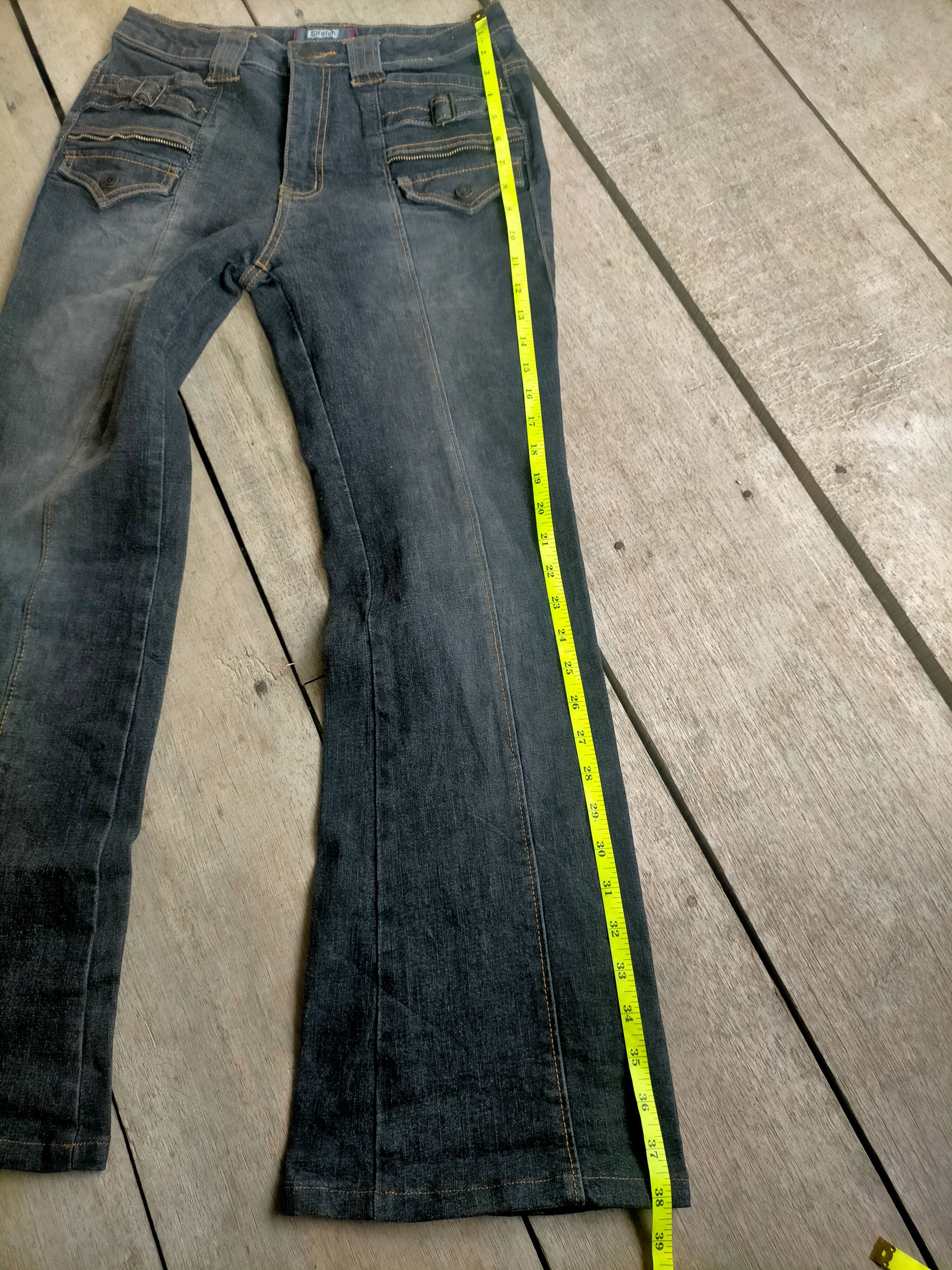 If Six Was Nine × Tornado Mart 🔥 Mudwash 🔥 Flare Stretch Double Leg Jeans Size US 28 / EU 44 - 11 Thumbnail