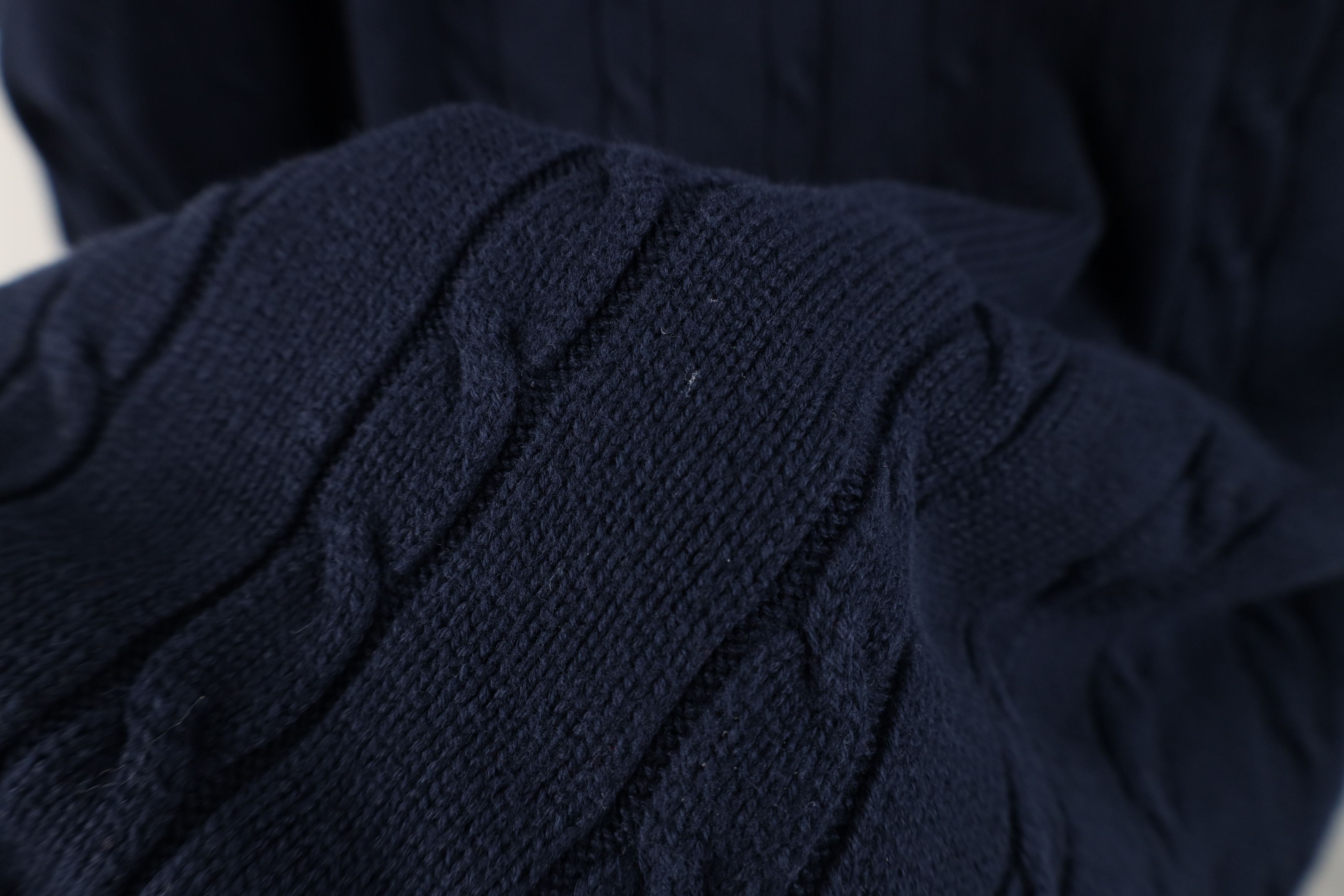 Tommy Hilfiger Vintage 90s Tommy Hilfiger Cotton Cable Knit Sweater Blue Size US XXL / EU 58 / 5 - 5 Thumbnail