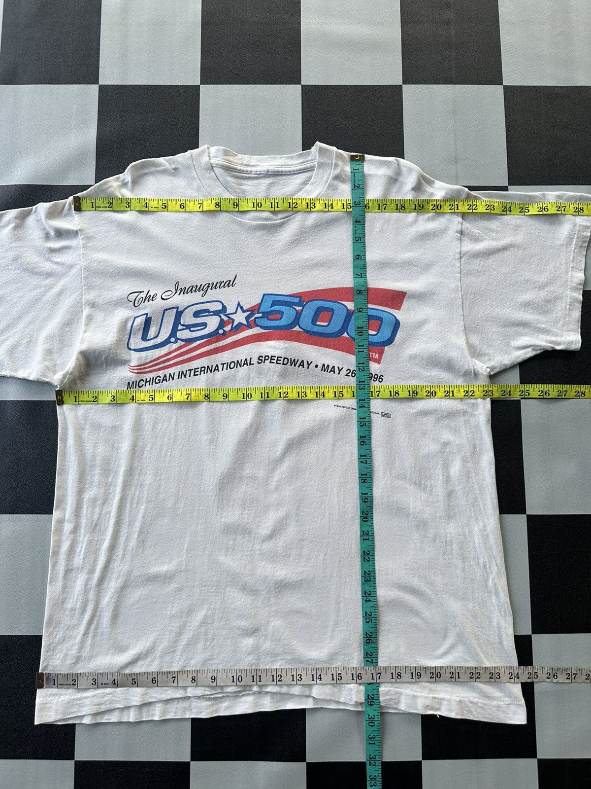 Formula 1 Vintage Us 500 Speedway 1996 Single Stitch Tshirt A499 Size US L / EU 52-54 / 3 - 8 Thumbnail