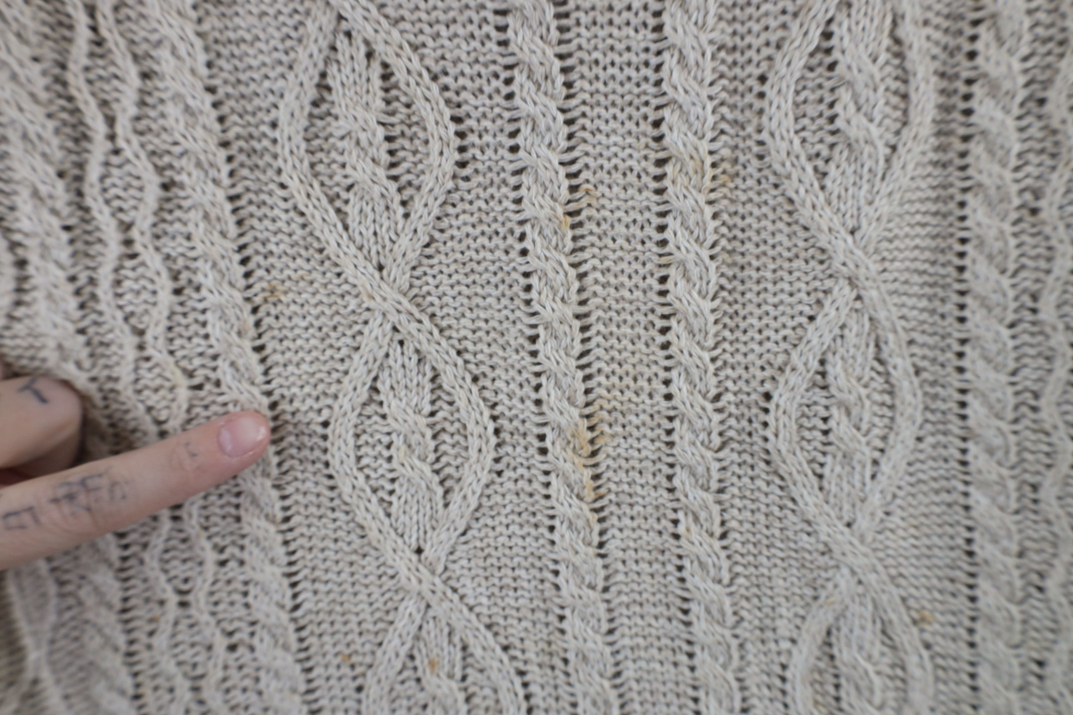 Esprit × Vintage Vintage 90s Esprit Blend Chunky Cable Knit Fisherman Sweater Size L / US 10 / IT 46 - 5 Thumbnail