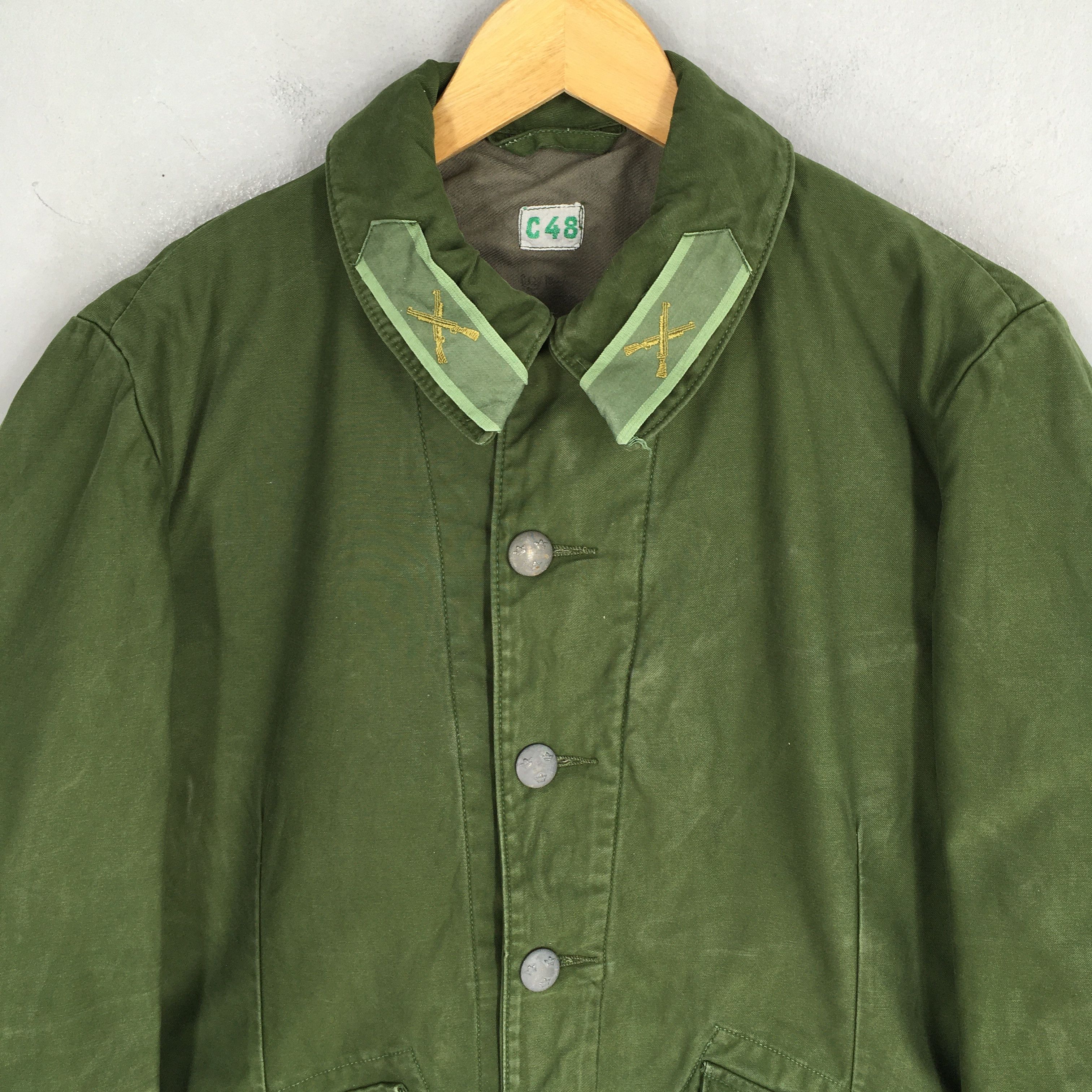 Vintage Vintage 70's Swedish C48 Infrantry Military Jacket Medium Size US M / EU 48-50 / 2 - 2 Thumbnail