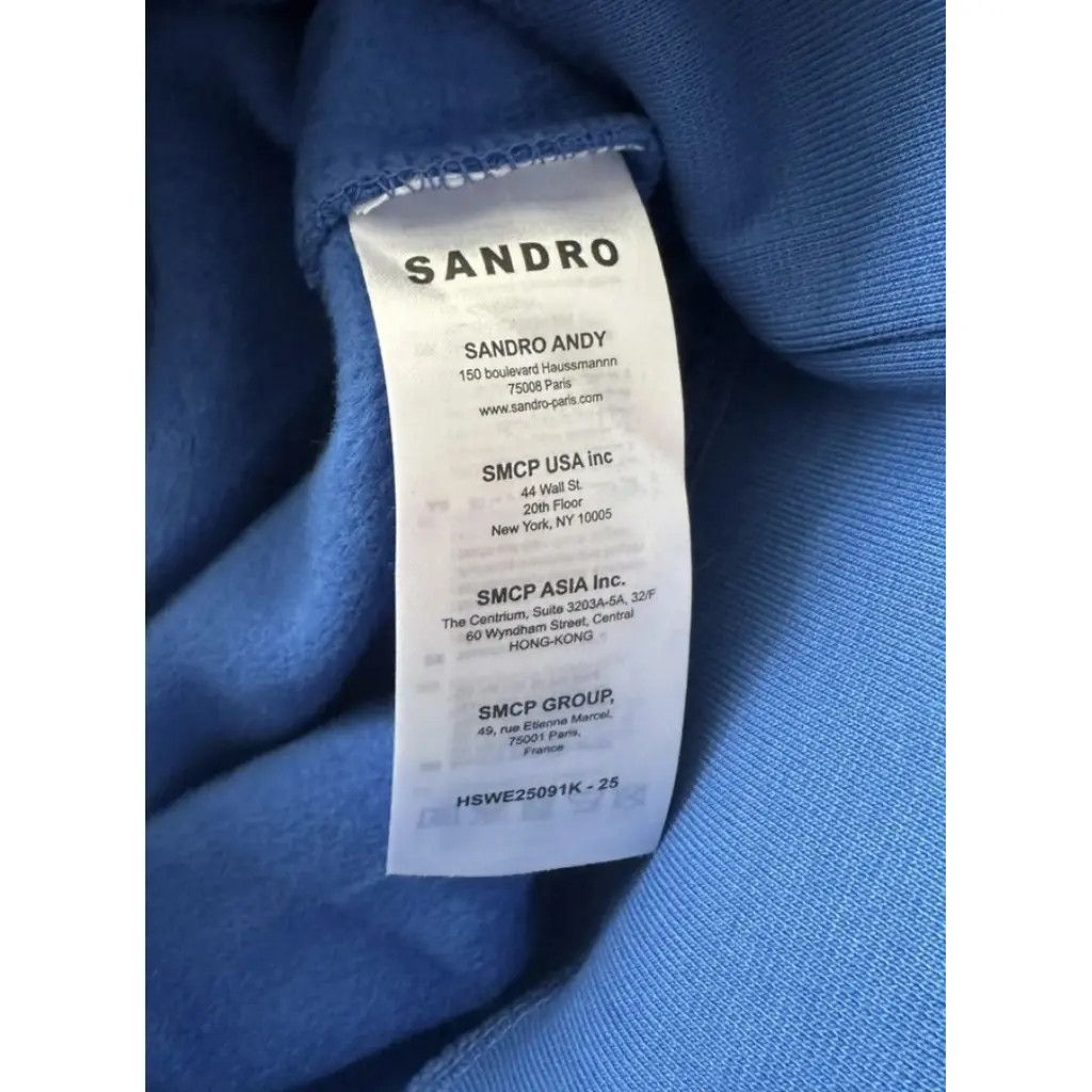 Sandro New sweatshirt Sandro blue organic cotton Size S / US 4 / IT 40 - 8 Thumbnail