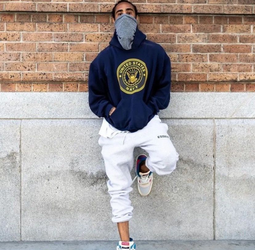 Japanese Brand US Navy Hoodie “ Jerry Lorenzo “ Size US XL / EU 56 / 4 - 6 Thumbnail