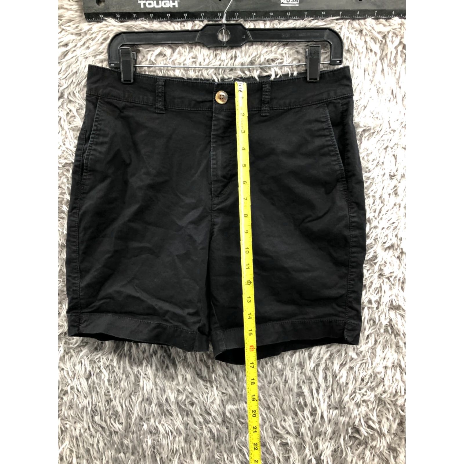 Old Navy Old Navy Womens Shorts Chino Dark Wash Black Size 6 Mid Rise Casual 5-Pocket Everyday Stretch, Regular, Flat Front, Cotton Knit? Size 28" / US 6 / IT 42 - 3 Thumbnail