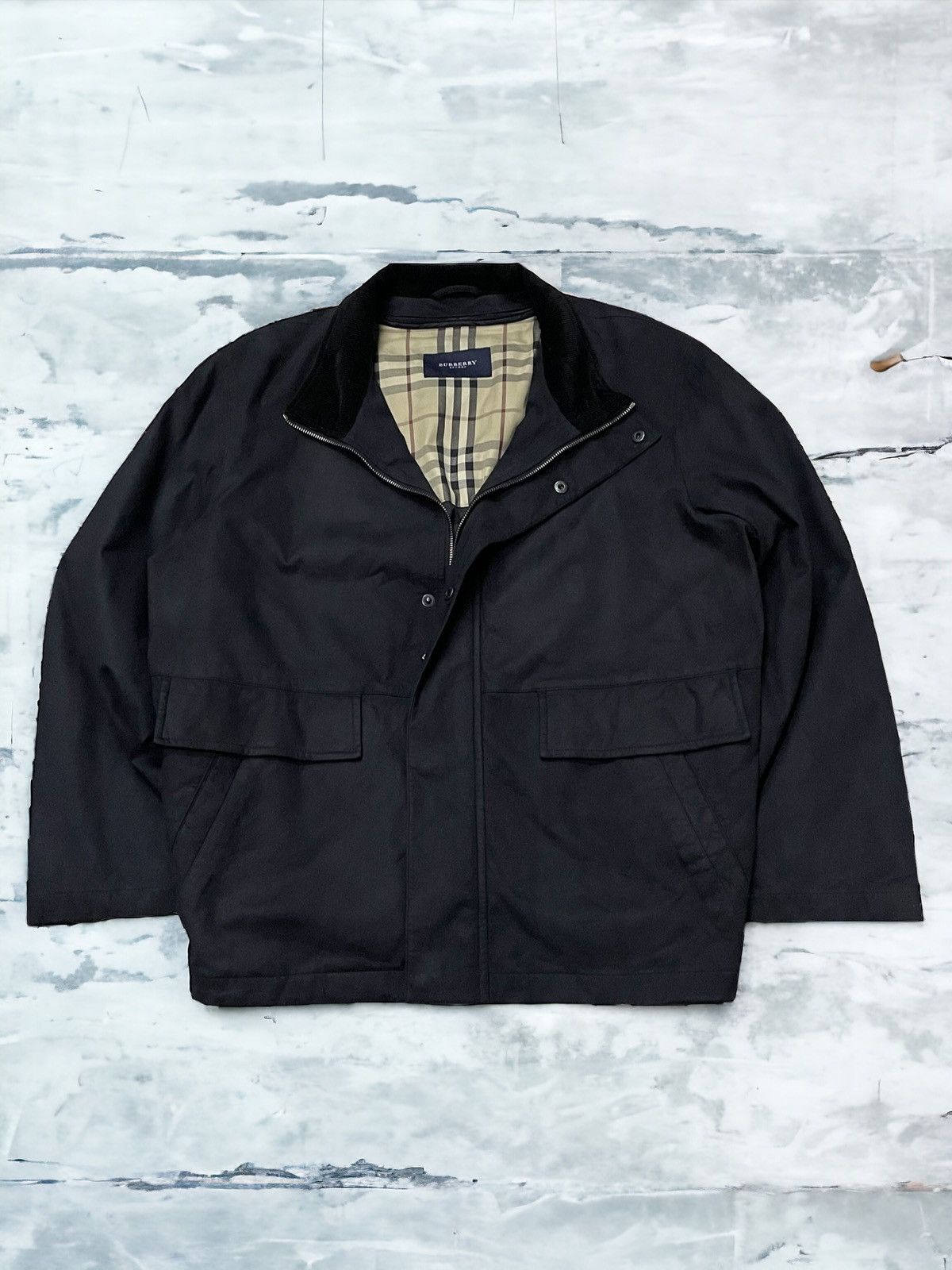 Burberry × Vintage Vintage Burberry Black Suede Jacket Size US L / EU 52-54 / 3 - 1 Thumbnail