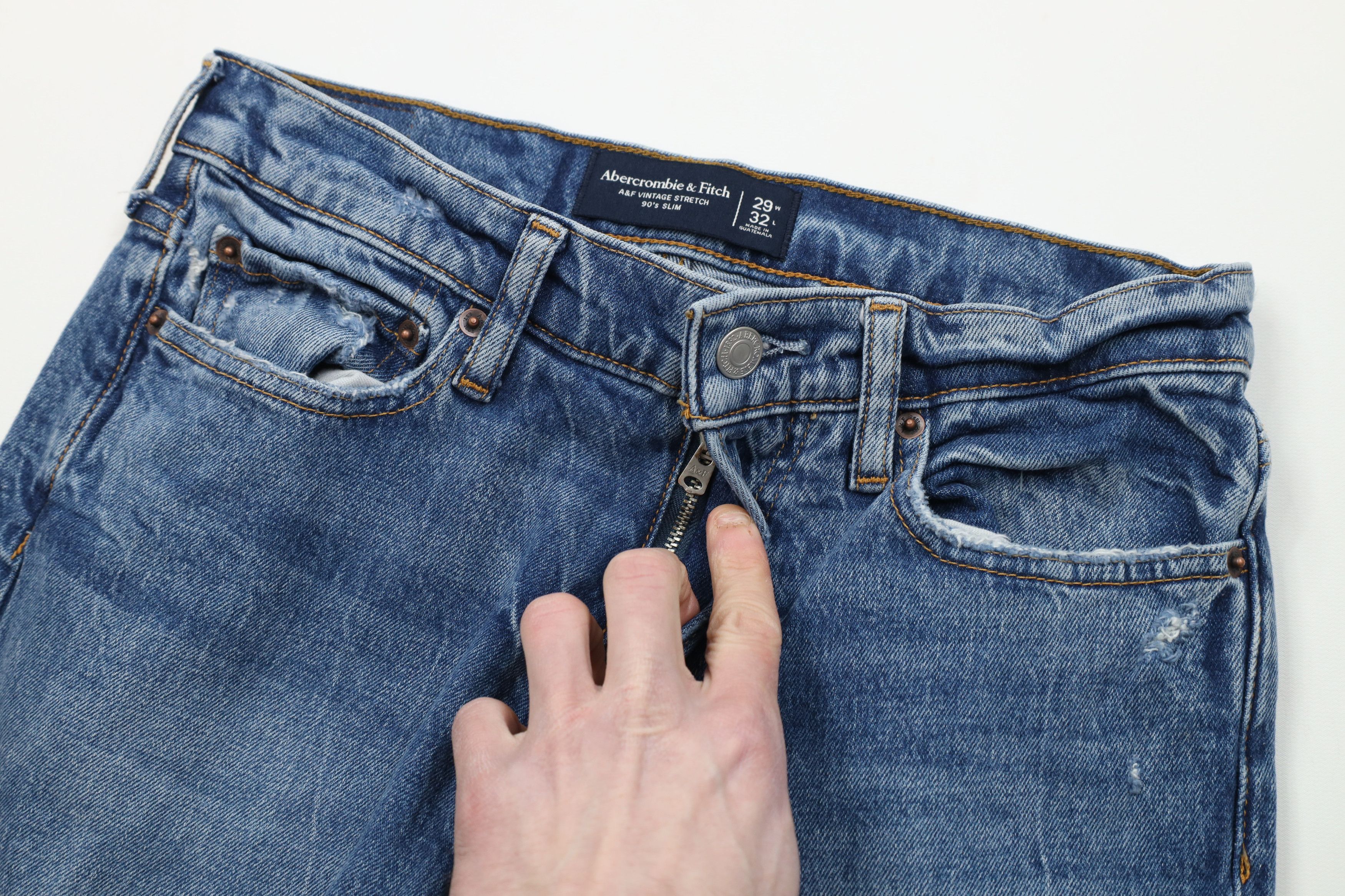 Abercrombie & Fitch Vintage Y2K Abercrombie & Fitch Slim Stretch Denim Jeans Size US 29 - 8 Thumbnail
