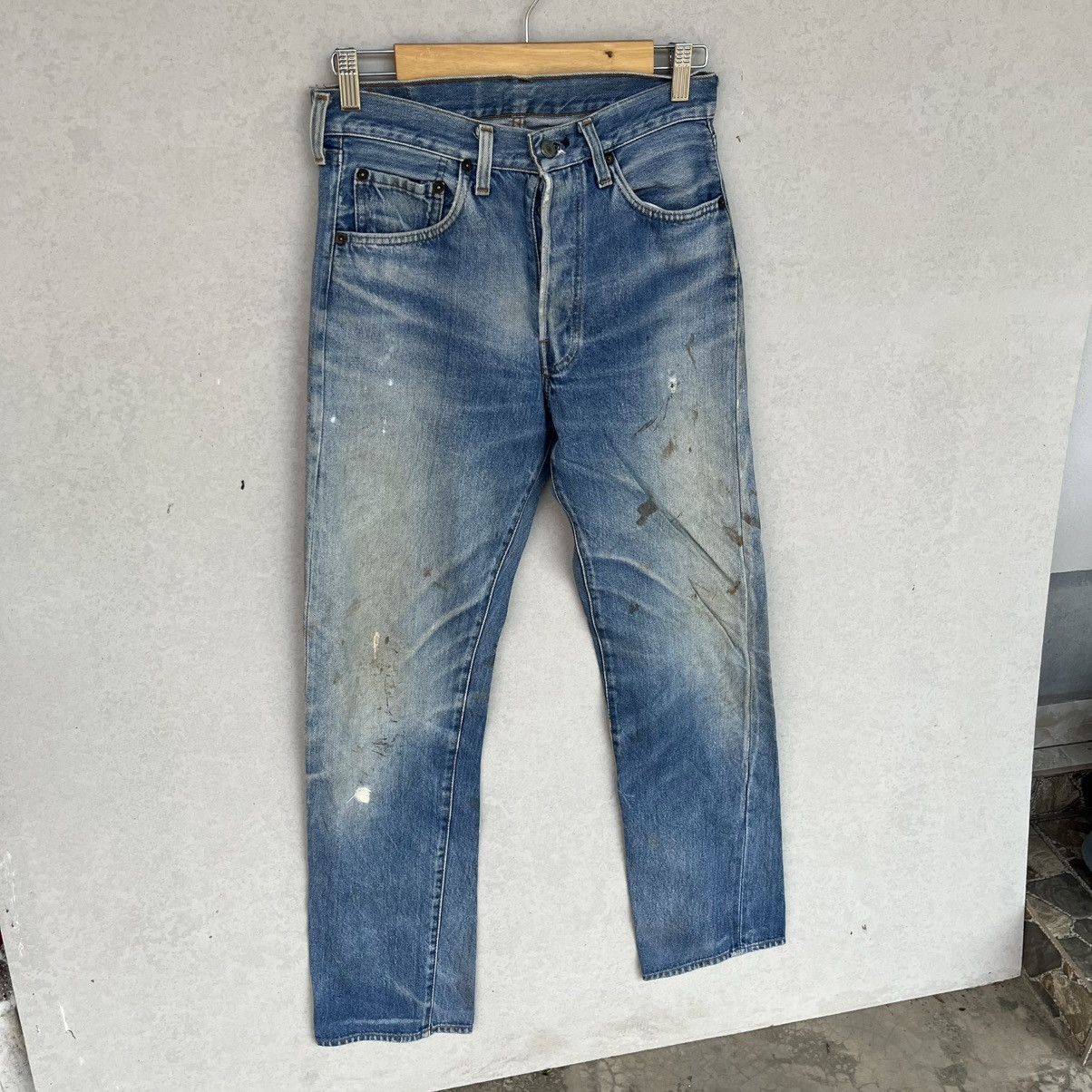 Other Vintage Levi's 501 Blue Jeans Paint Splatter Size S W18 S30 Size US 26 / EU 42 - 3 Thumbnail