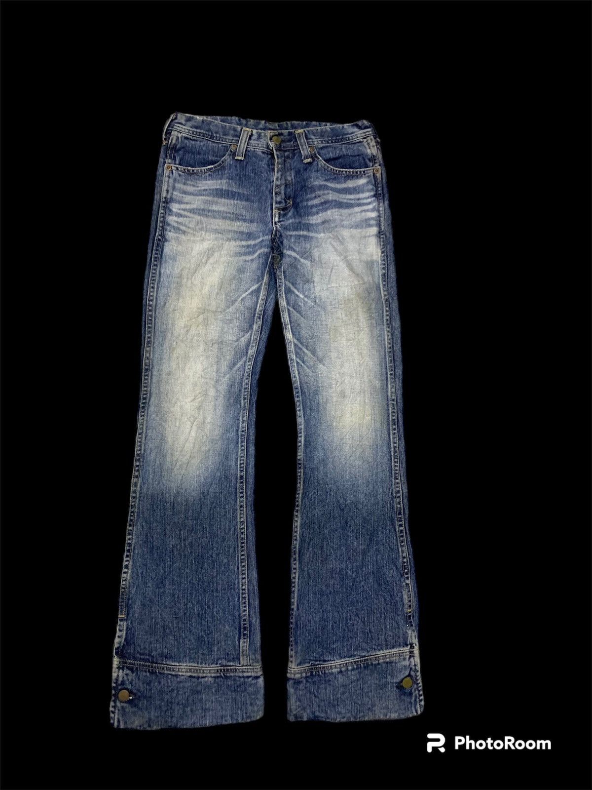 Japanese Brand ❌FLARE❌90s LEE FLARE PANT BUTTON BOTTOM RARE Size US 30 / EU 46 - 1 Thumbnail