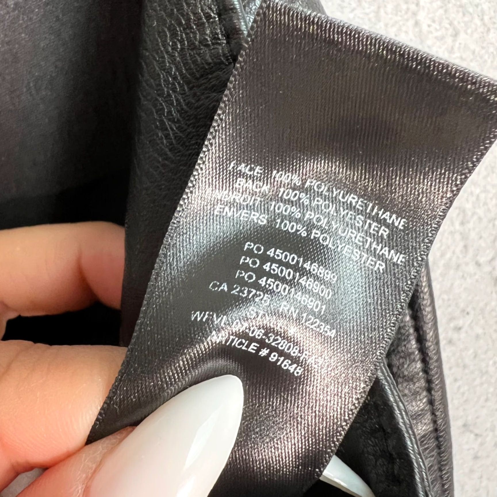Aritzia Aritzia Wilfred Free Black Faux Leather Straight Leg Pants Size 6 Size 28" / US 6 / IT 42 - 5 Thumbnail