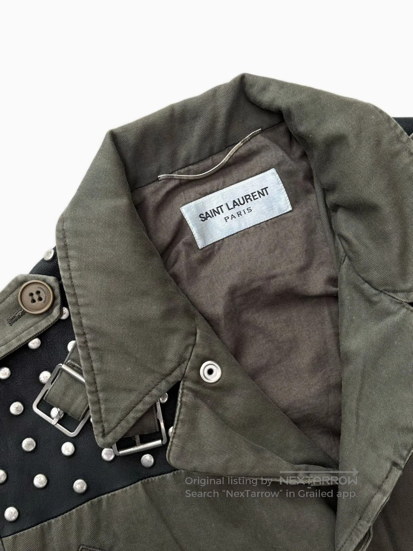 Saint Laurent Paris Saint Laurent 2014 Olive Military Jacket. Size US S / EU 44-46 / 1 - 2 Thumbnail