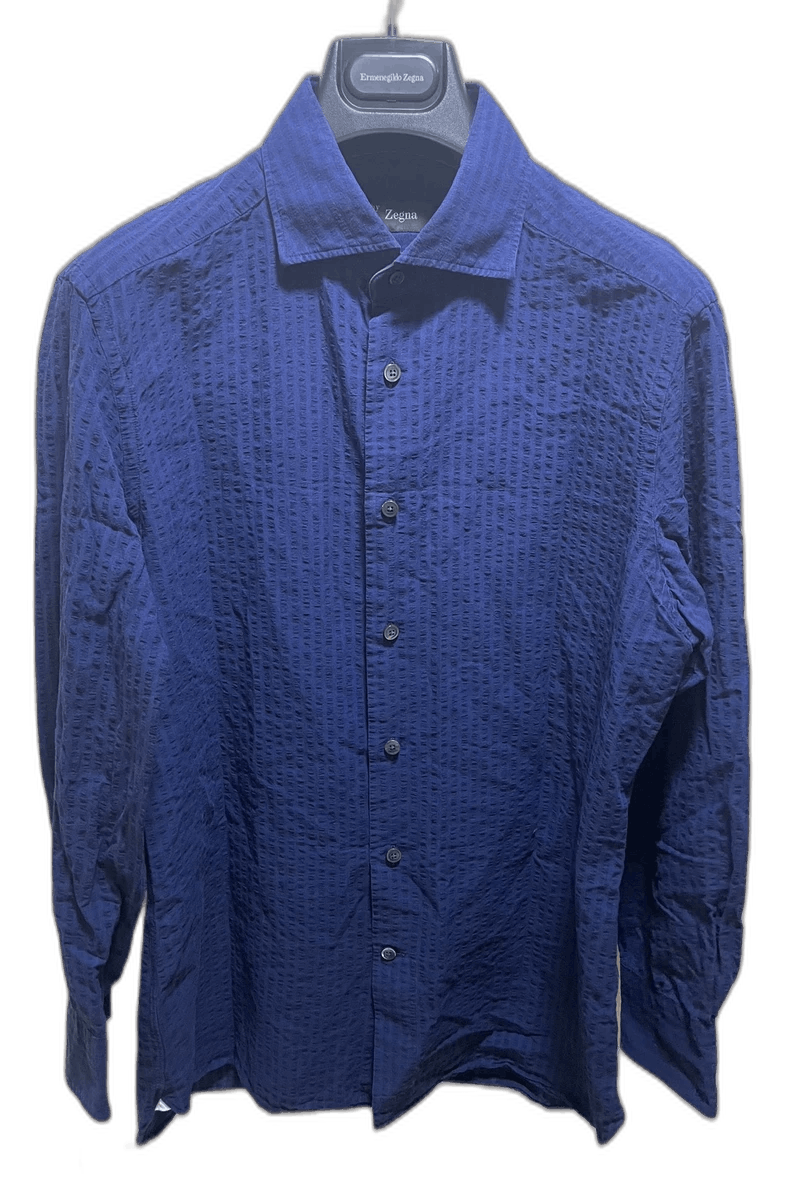 Ermenegildo Zegna Ermenegildo Zegna Long Sleeve Linen Shirt Size US M / EU 48-50 / 2 - 1 Thumbnail