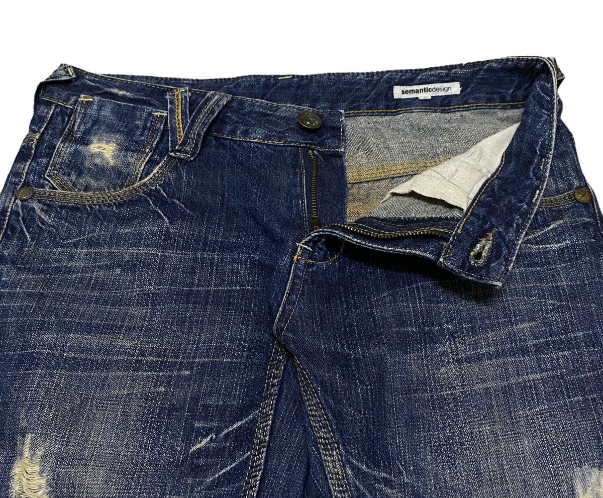 14th Addiction × Le Grande Bleu (L.G.B.) × semanticdesign Rare Vintage Brand Semantic Design Distressed Jeans 1990s Size US 32 / EU 48 - 6 Thumbnail