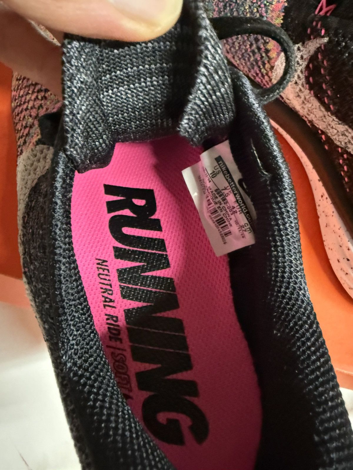 Nike Nike Flyknit Lunar 3 Pink Womens 10 Size US 10 / IT 40 - 10 Thumbnail