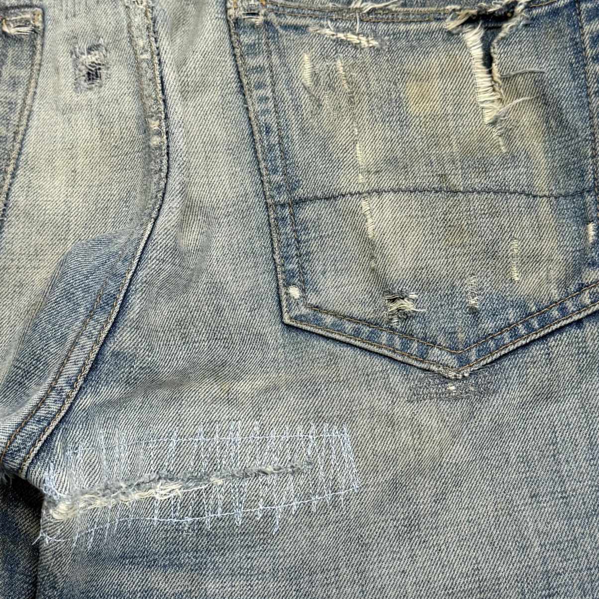 NSF NSF Muddy Distressed Slim Fit Buttonfly Denim Pants Size US 31 - 16 Thumbnail