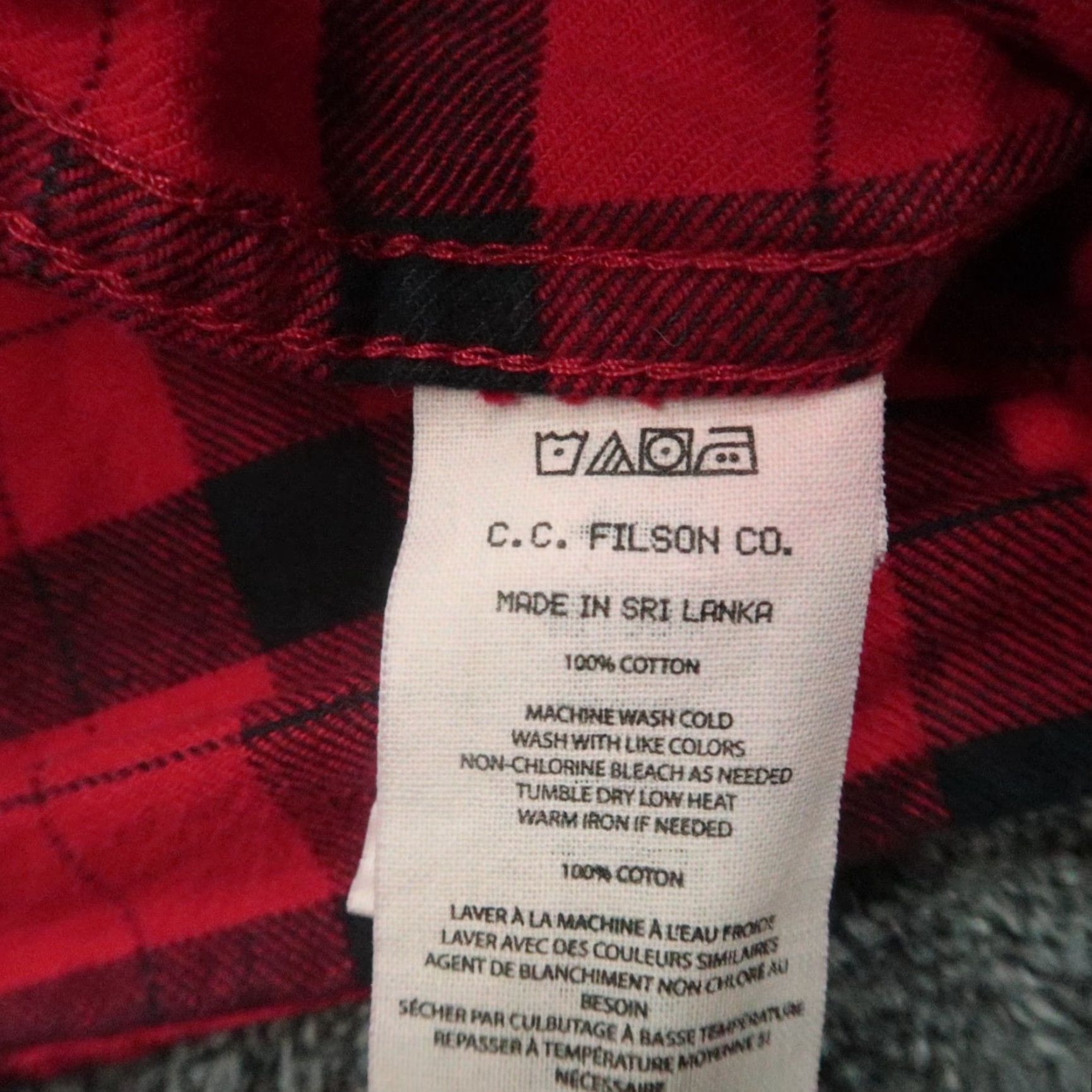 Filson Filson Shirt Men XS Red Black Buffalo Plaid Alaskan Guide Long Sleeve Button-Up Shirt Size US XS / EU 42 / 0 - 5 Thumbnail