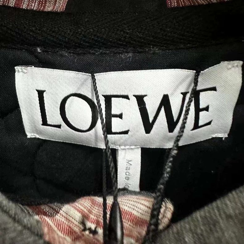 Loewe loewe Hooded cotton jacket with plaid shirt lining 2506-Nex Size US M / EU 48-50 / 2 - 2 Thumbnail