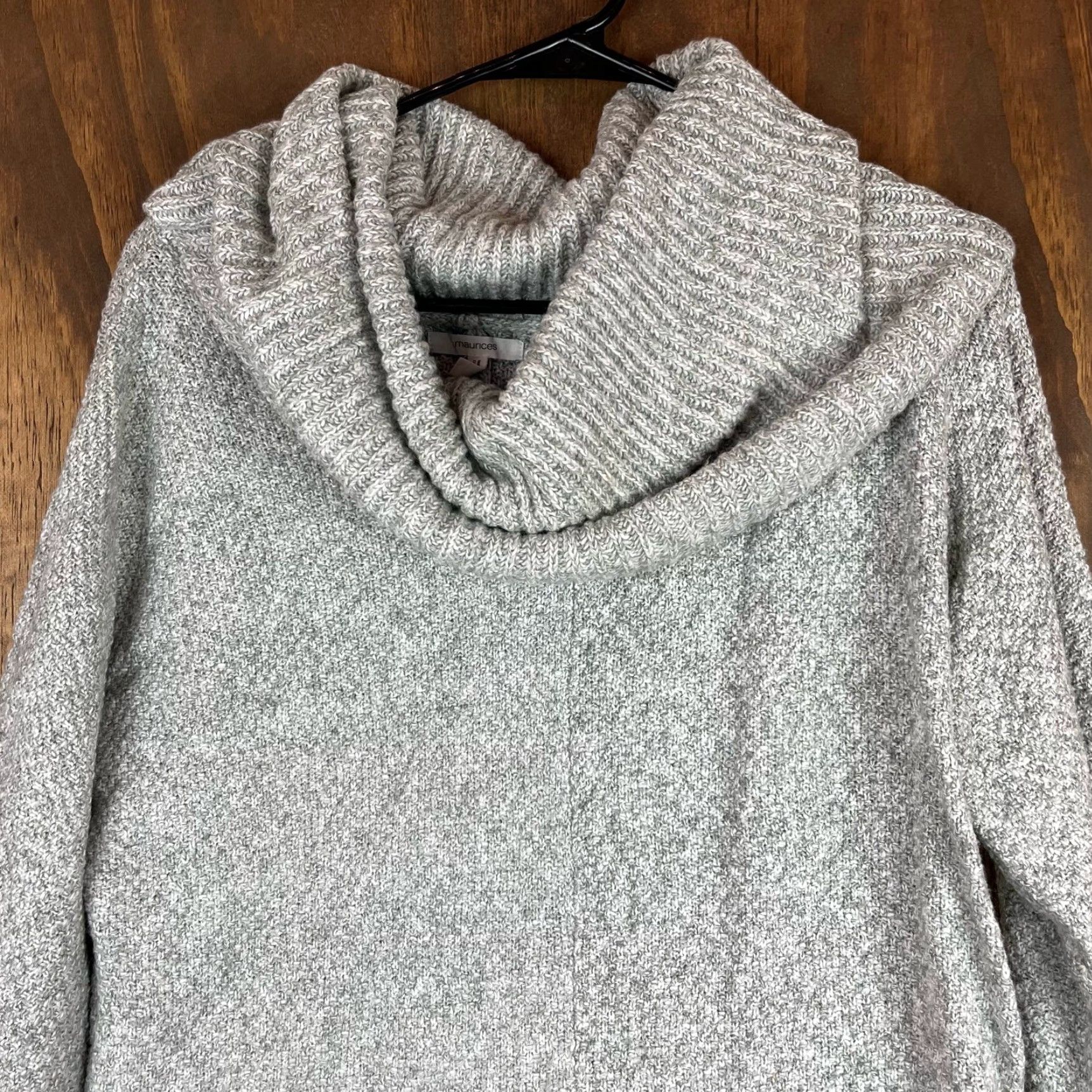 Vintage Maurices Womens Sweater Green Cowl Neck Long Sleeve Ribbed Pullover Small Size S / US 4 / IT 40 - 2 Thumbnail