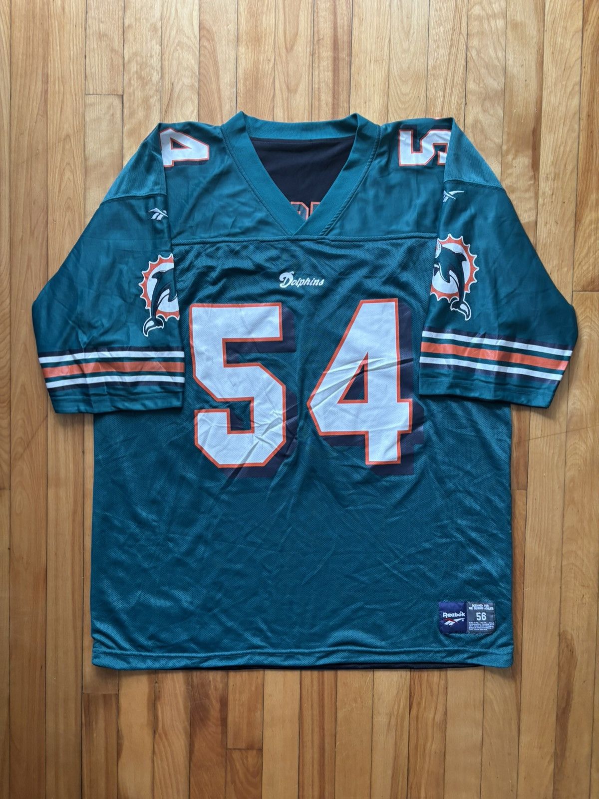 NFL Miami Dolphins Reversible Reebok Zach Thomas Jersey Size US XL / EU 56 / 4 - 1 Thumbnail