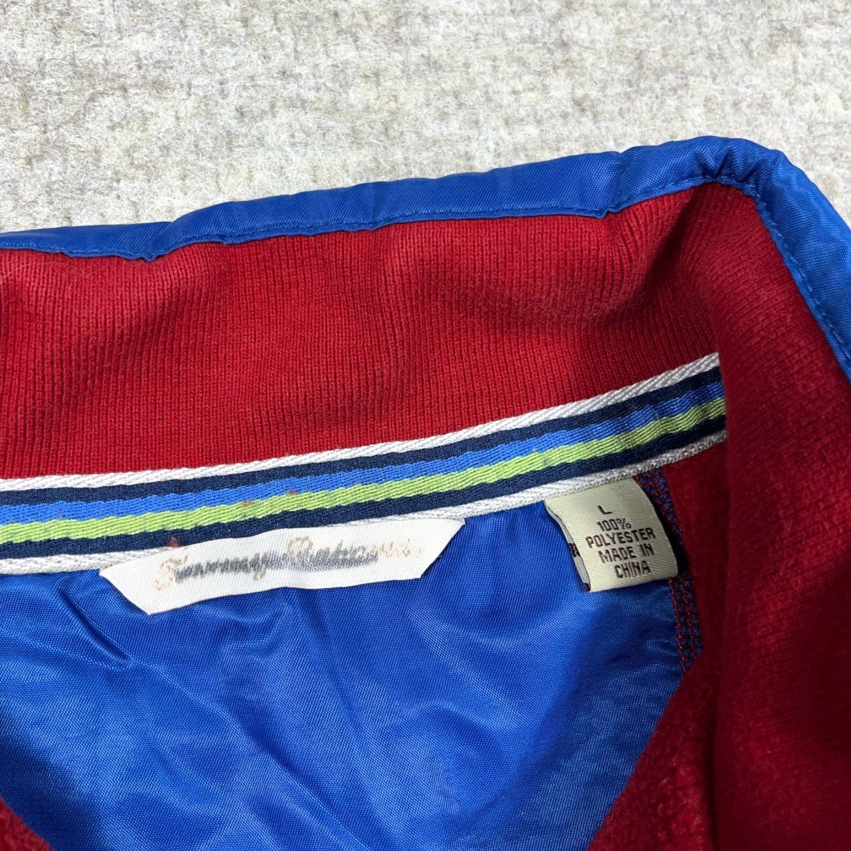 Tommy Bahama Tommy Bahama Sweater Men L Red Pullover 1/4 Zip Fleece Logo Embroidered Zipper Knit Long Sleeve Casual Modern 90s? Size US L / EU 52-54 / 3 - 5 Thumbnail