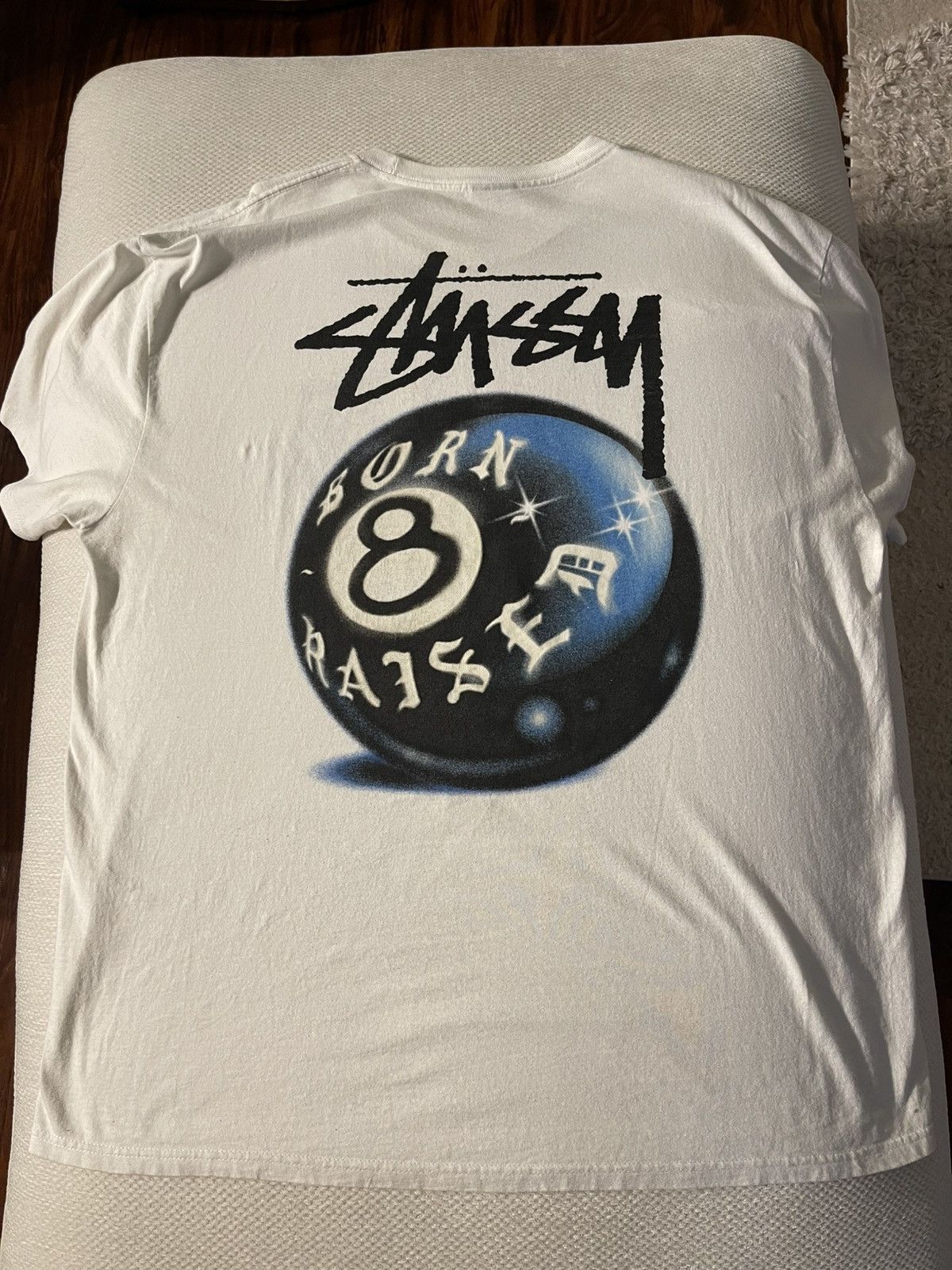 Born X Raised × Stussy Stussy Born X Raised 8 Ball Airbrush Tee