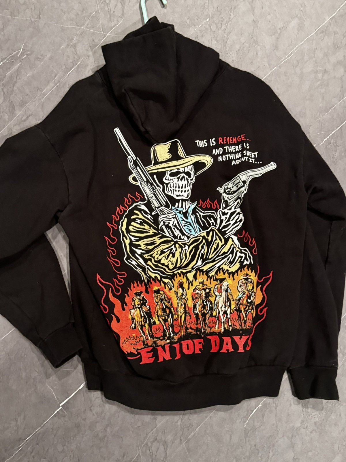 image of Warren Lotas Hoodie End Of Days in Black, Men's (Size XL)