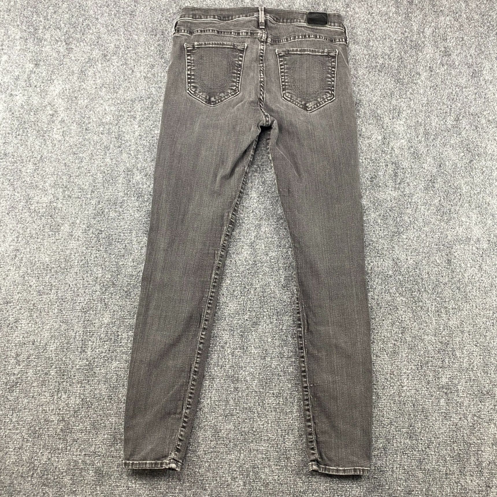 True Religion True Religion Halle Jeans Womens 30 Black Mid-Rise Stretch Super Skinny USA Made Size 30" / US 8 / IT 44 - 5 Thumbnail