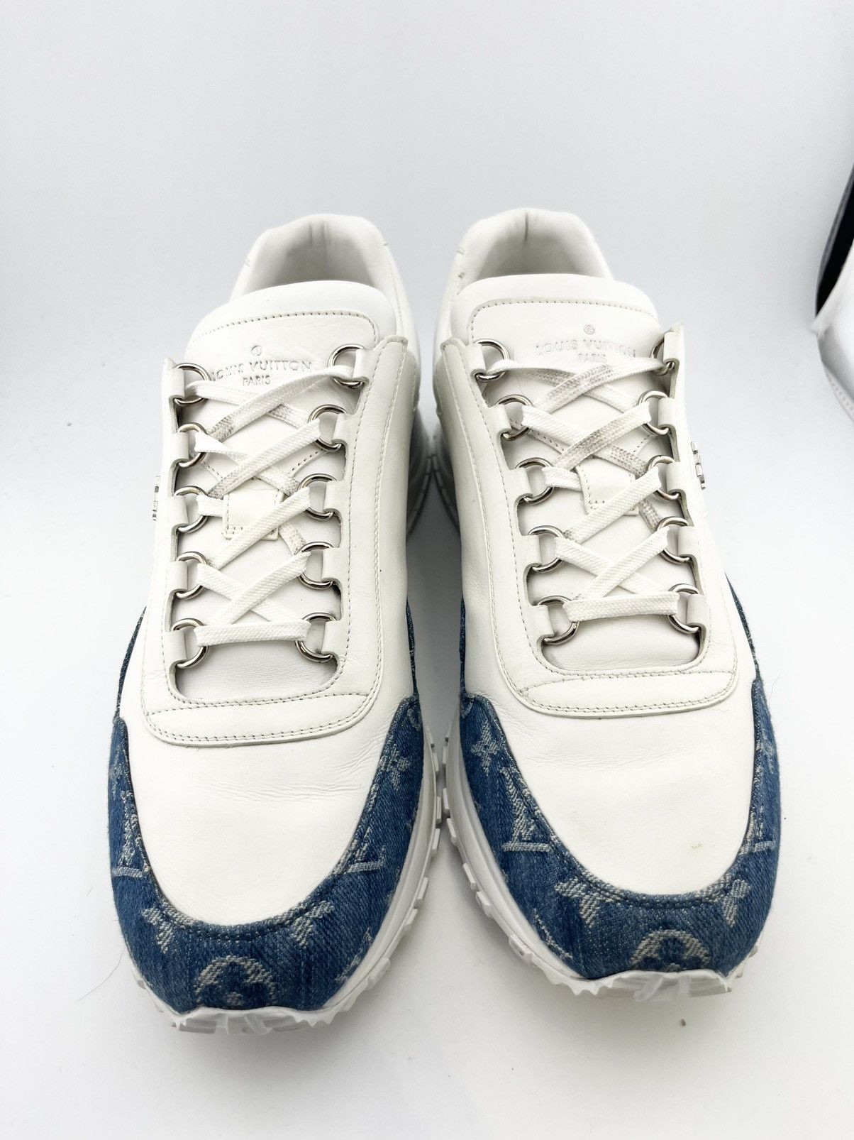 Louis Vuitton LOUIS VUITTON RUNAWAY WHITE DENIM BLUE SNEAKERS SIZE 9.5 Size US 9.5 / EU 42-43 - 9 Thumbnail