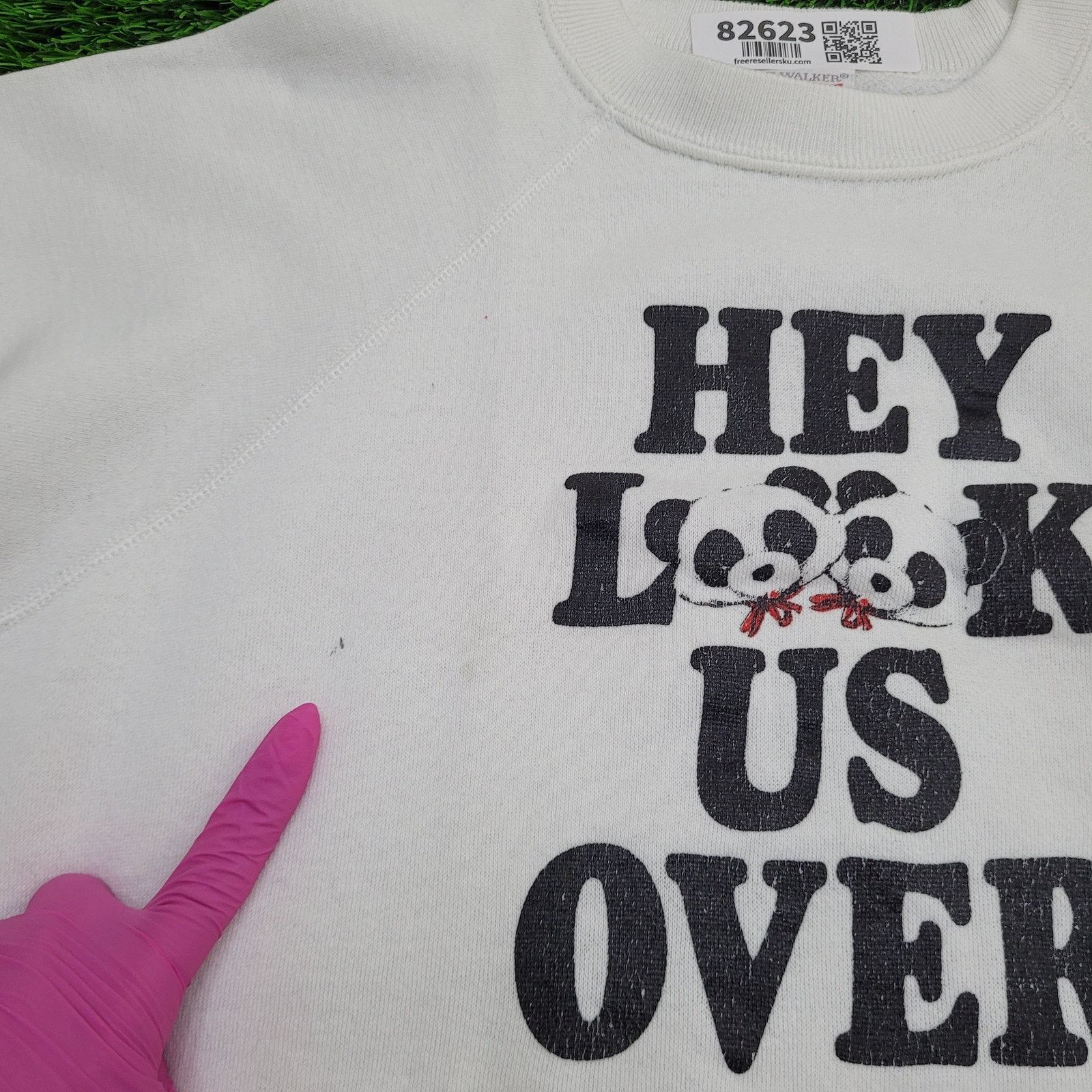 Vintage Vintage Panda Crop Sweatshirt Women XL 22X22 Boxy Kelvinator Size XL / US 12-14 / IT 48-50 - 4 Thumbnail