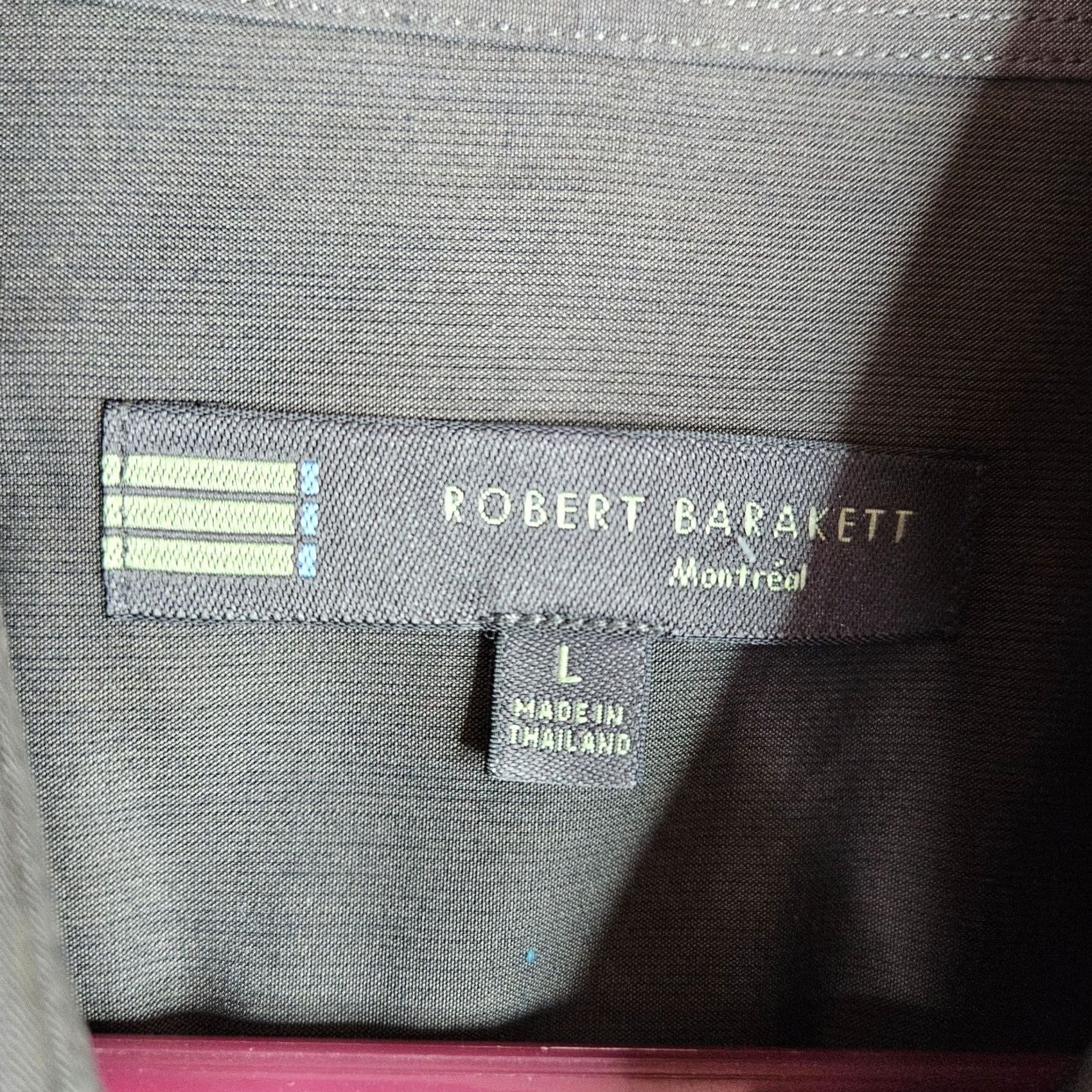 Vintage Robert Barakett Men’s Large Brown Button Front Long Sleeve Shirt Size 42R - 3 Thumbnail