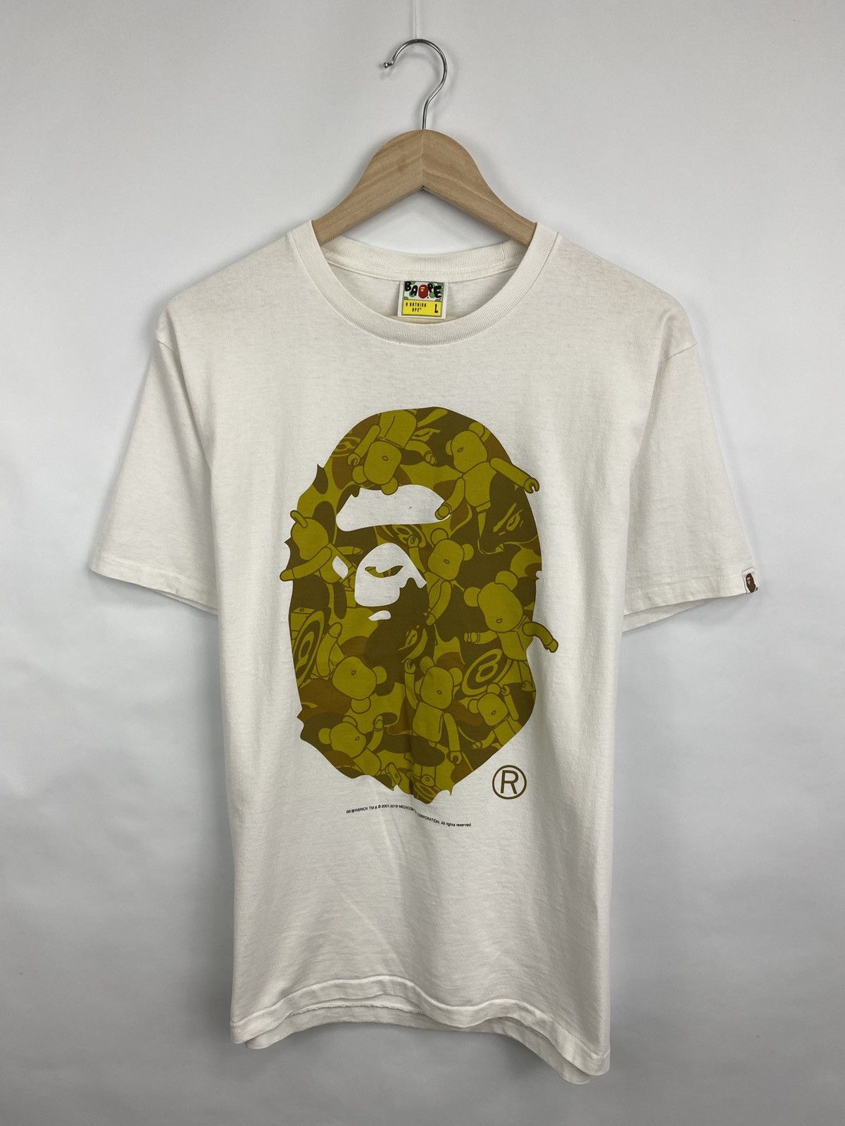 Bape Bape x Medicom Bearbrick Big Ape Head Tee Size US L / EU 52-54 / 3 - 3 Thumbnail